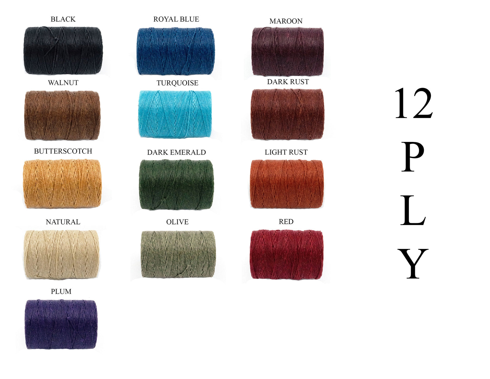 12 Ply Waxed Linen Thread