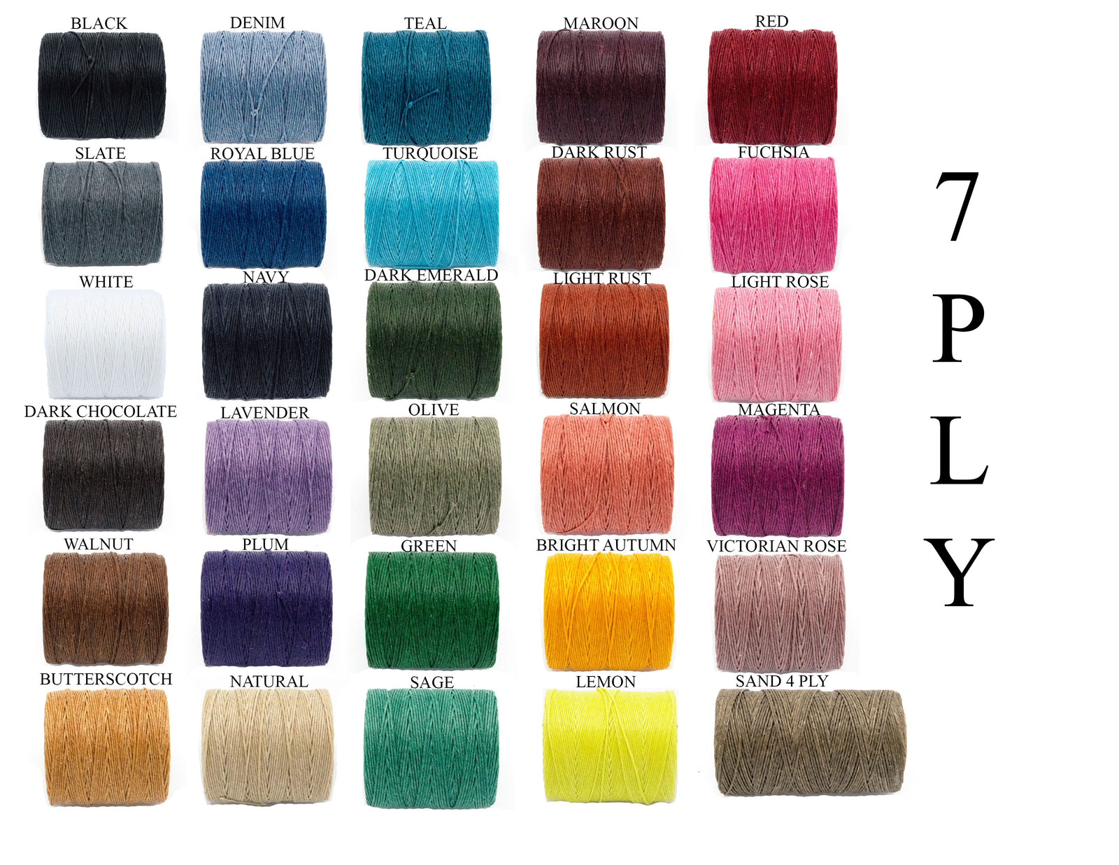7 ply Waxed Linen Thread
