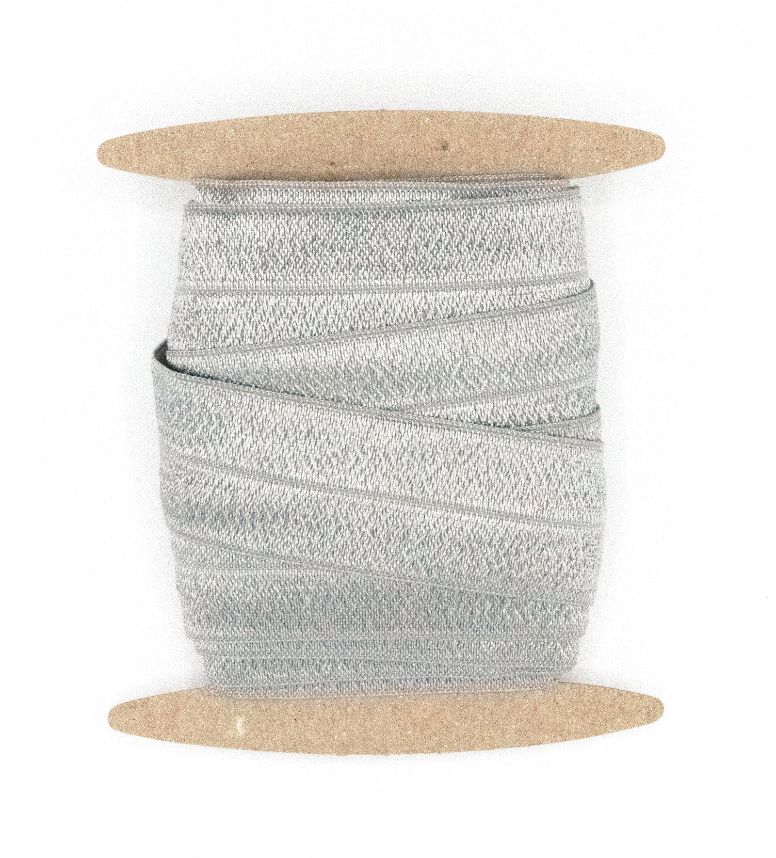 1" Fold Over Elastic Silver Elastic