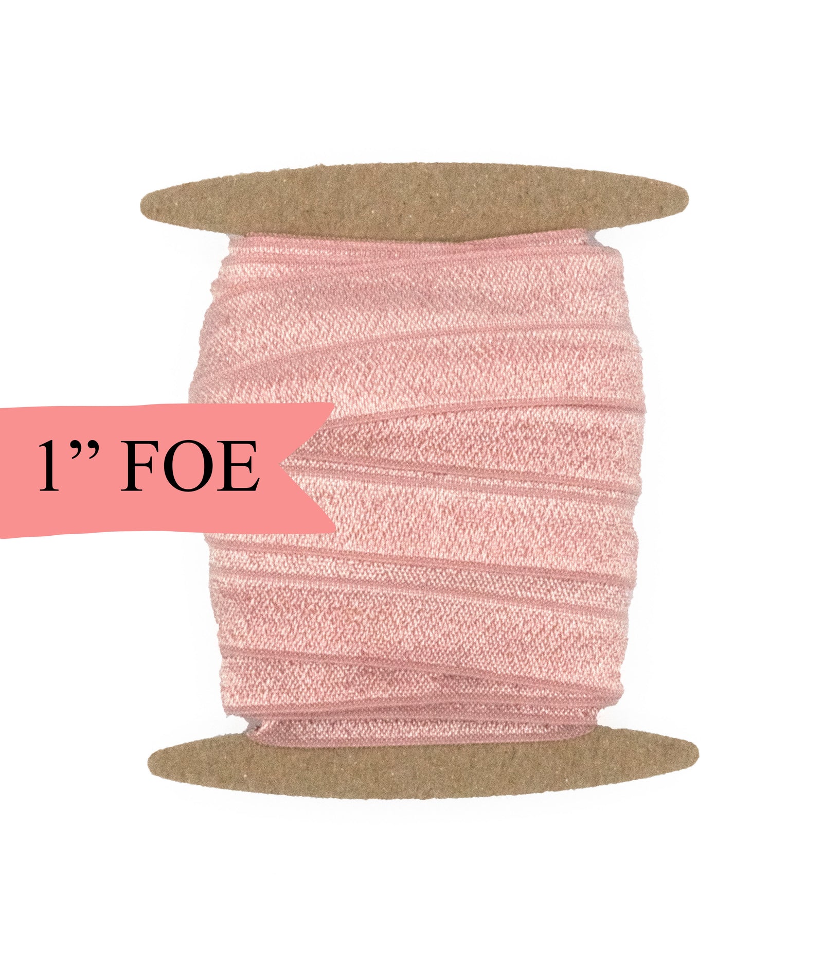 1" Fold Over Elastic Antique Mauve Elastic