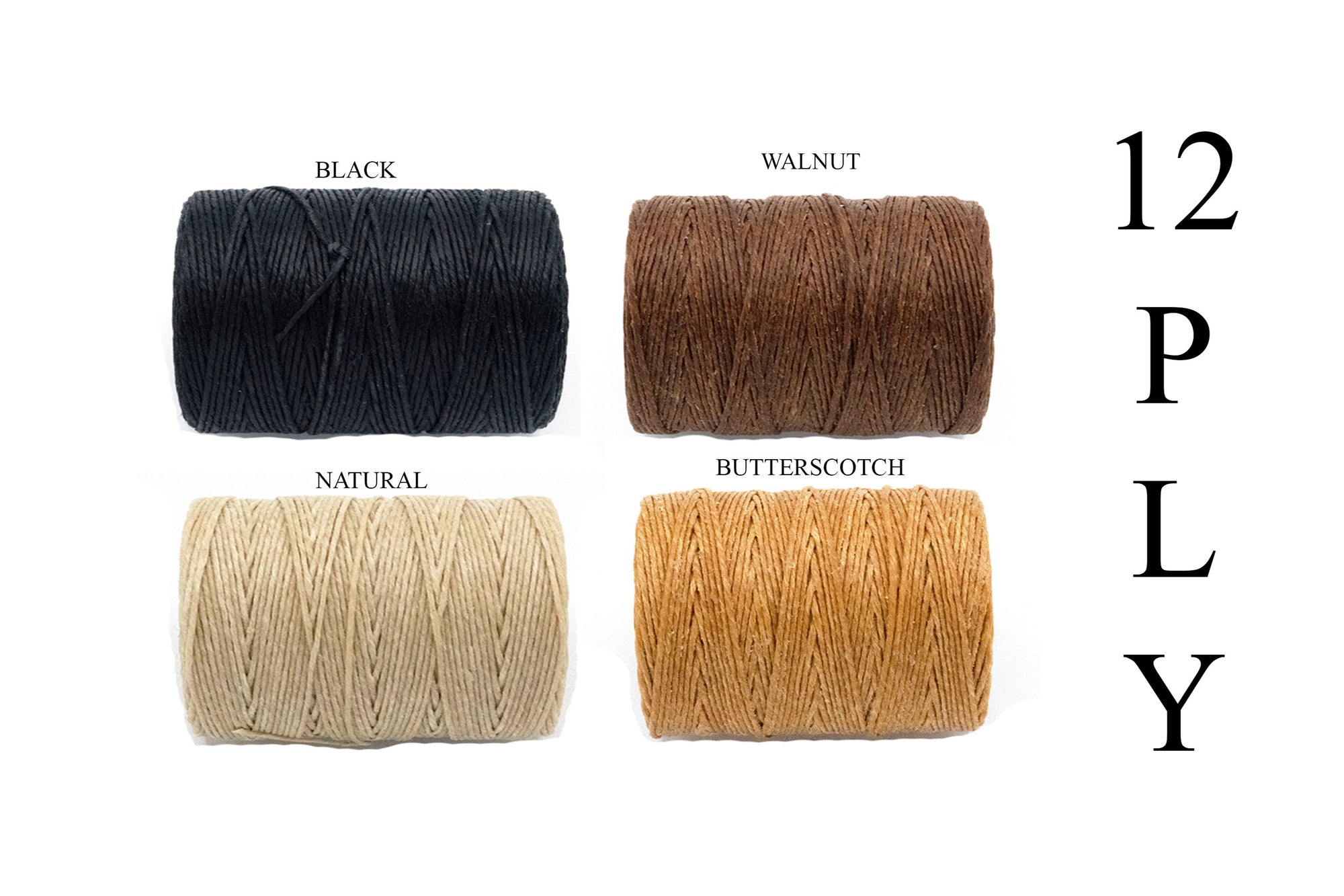 Waxed Irish Linen Thread 12 Ply