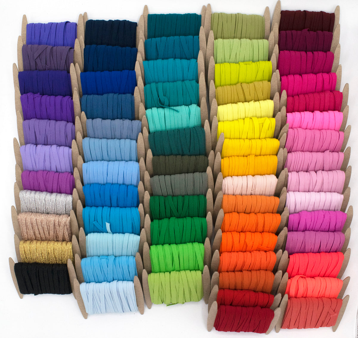 1/4 inch Elastic Metallic Forest Green Elastic