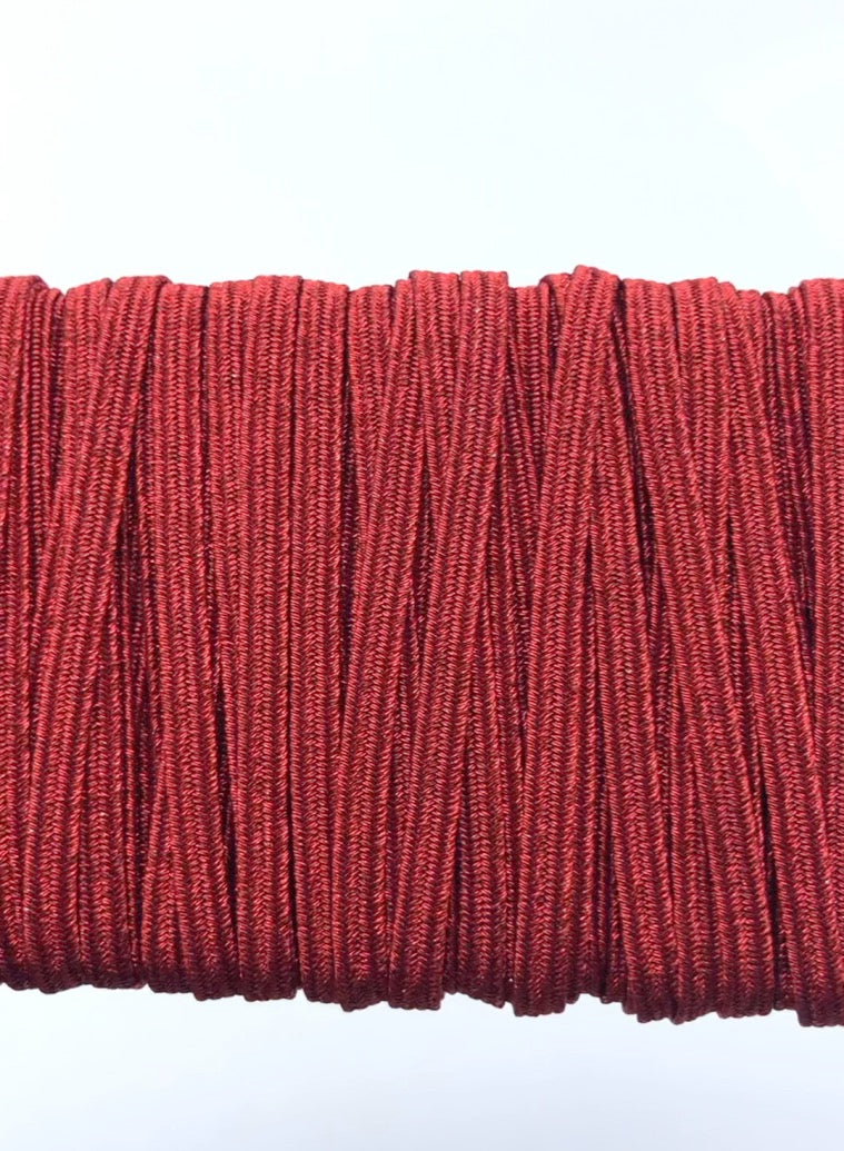 1/8 inch Elastic Metallic Bright Red Elastic