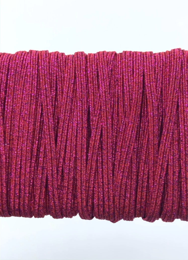 1/8 inch Elastic Metallic Fuchsia Elastic