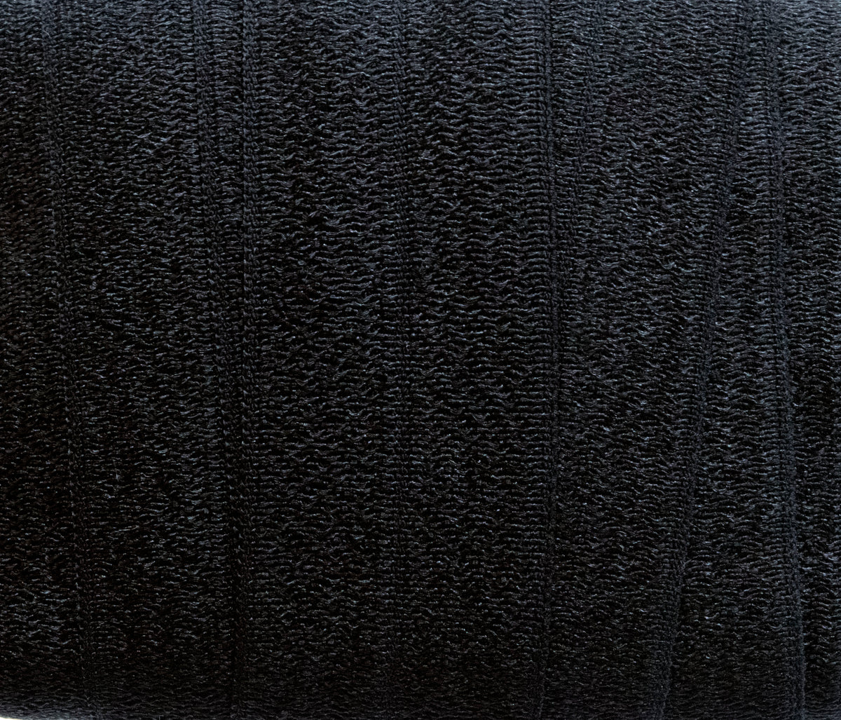 1&quot; Fold Over Elastic Black Elastic