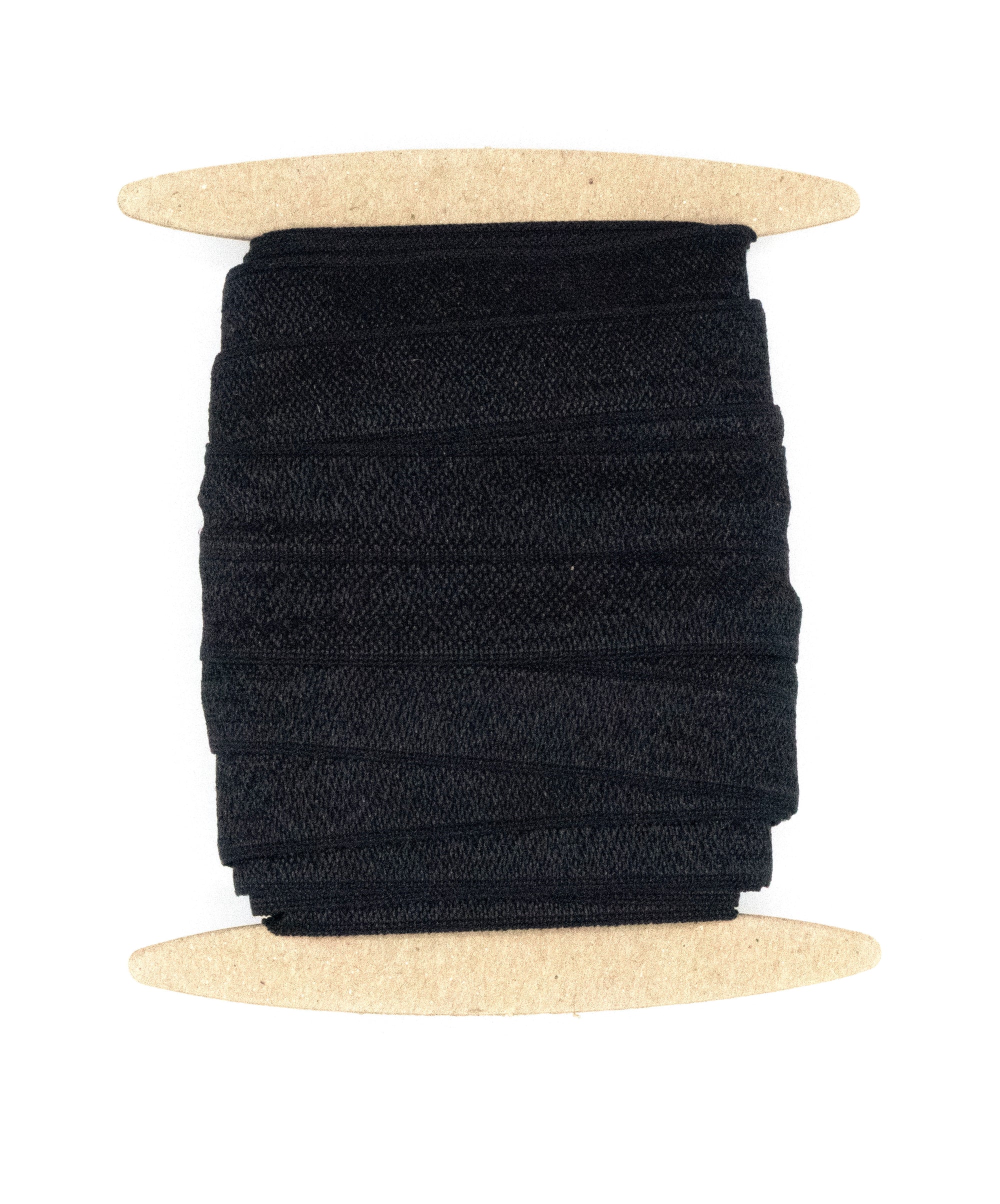 1" Fold Over Elastic Black Elastic