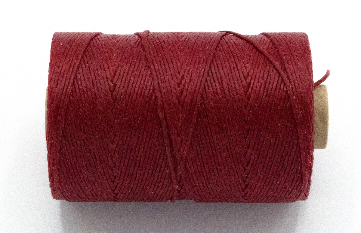 RED Linen Thread, Unwaxed Red Linen String , Warp Thread Thickness