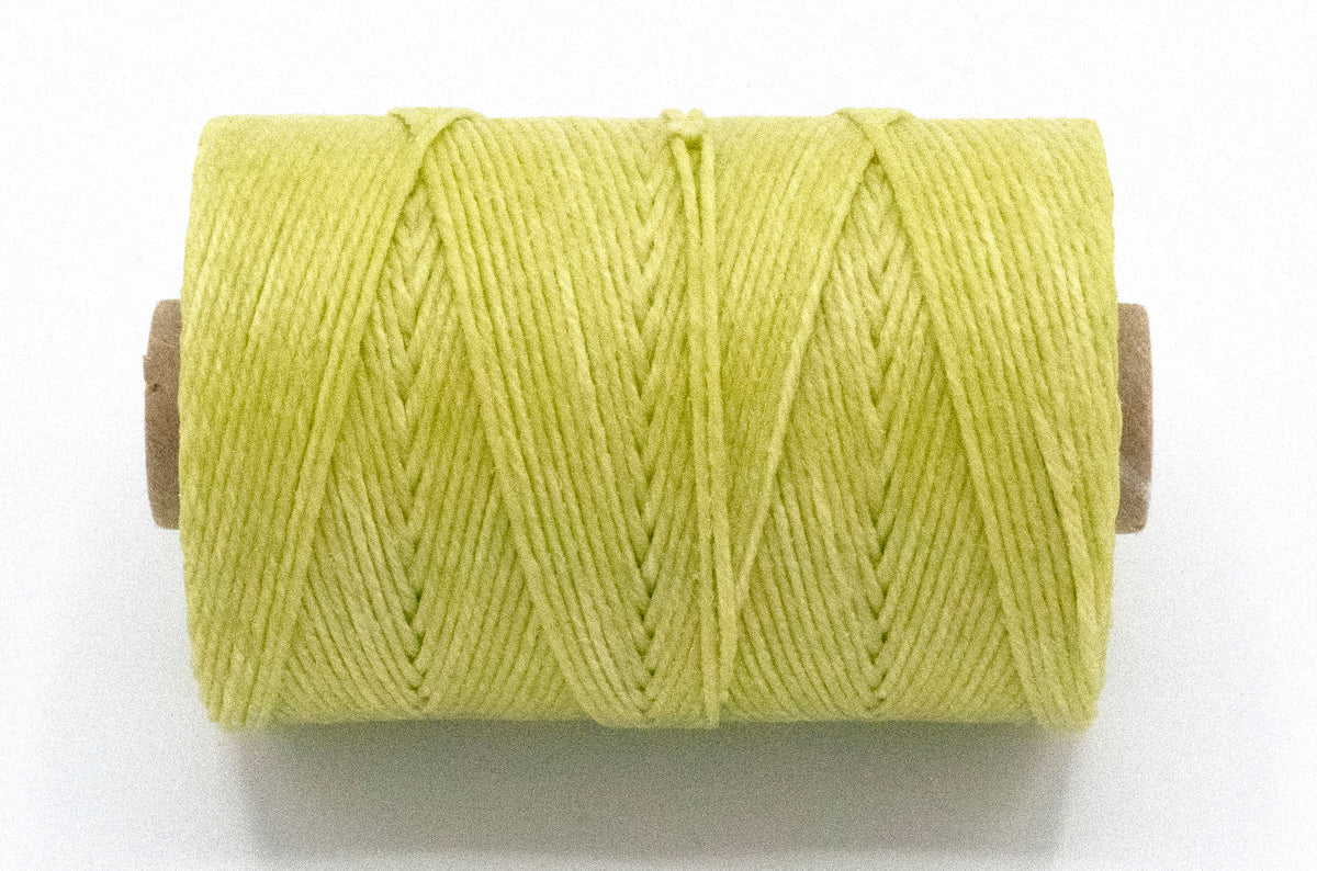 Irish Waxed Linen, 4-Ply, Bright Yellow (10 yards) - Jill Wiseman Designs