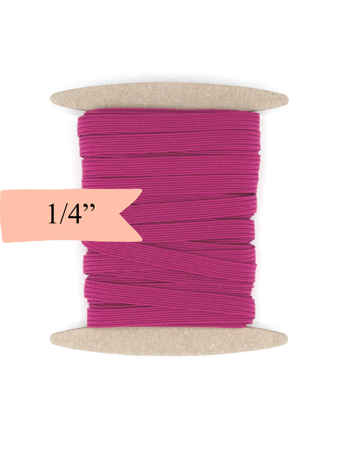 1/4 inch Elastic Dark Azalea Pink Elastic