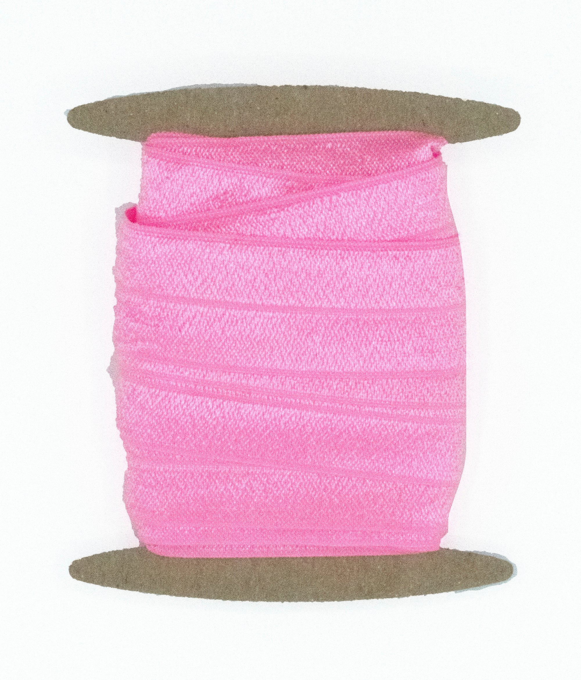 1" Fold Over Elastic Geranium Pink Elastic