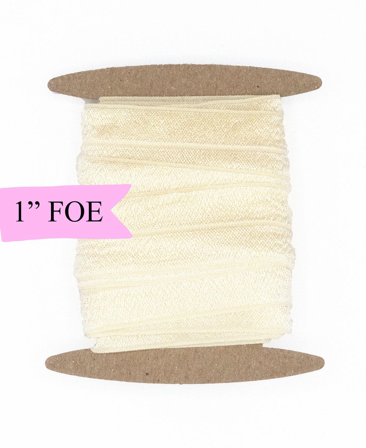 1&quot; Fold Over Elastic Ivory Elastic