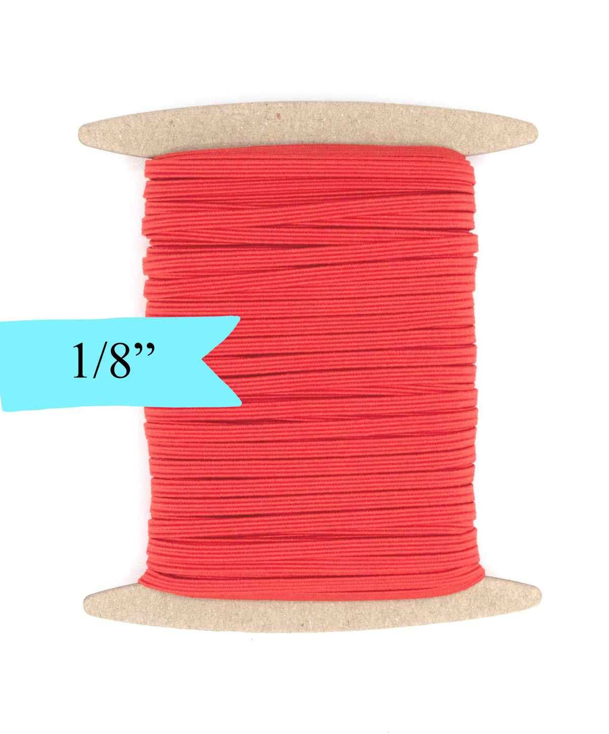 1/8 inch Elastic La Rosa Coral Red Elastic