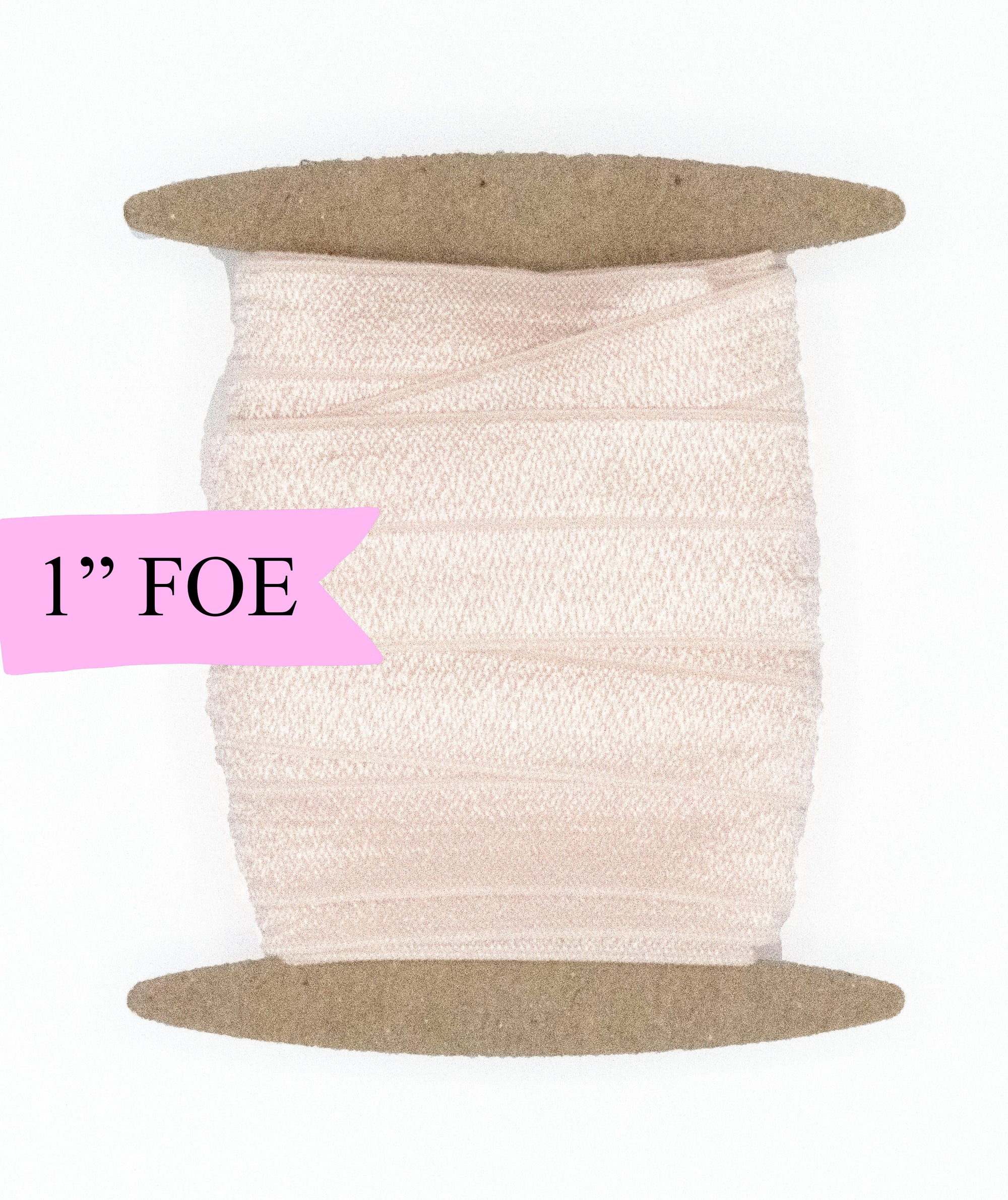 1" Fold Over Elastic Light Pink Elastic