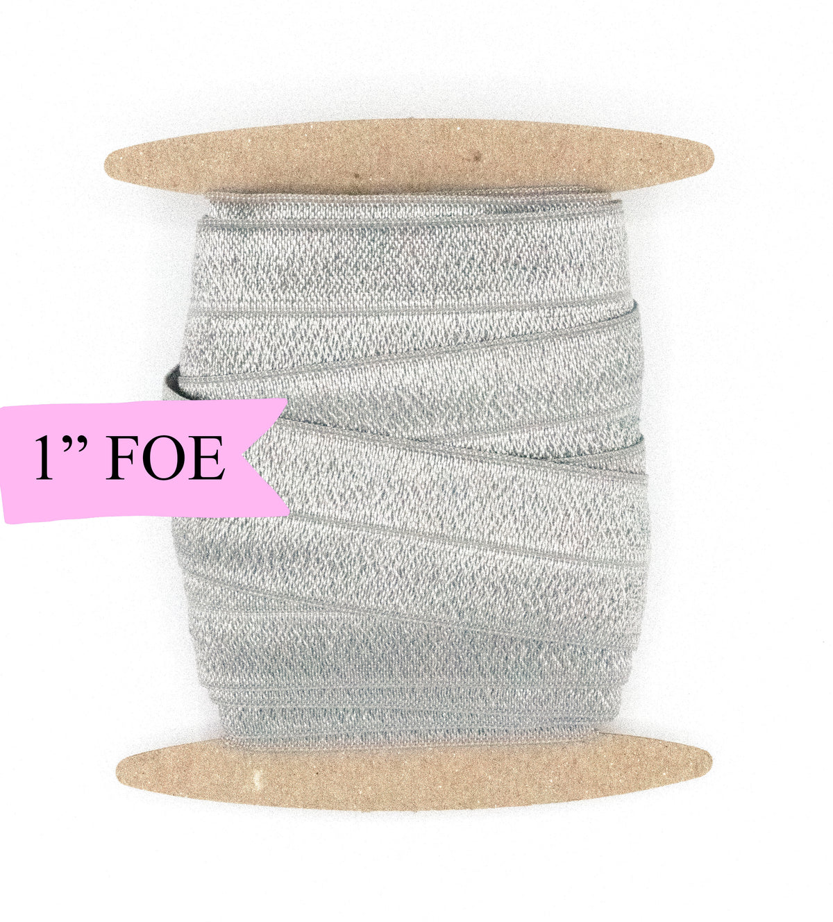 1&quot; Fold Over Elastic Silver Elastic