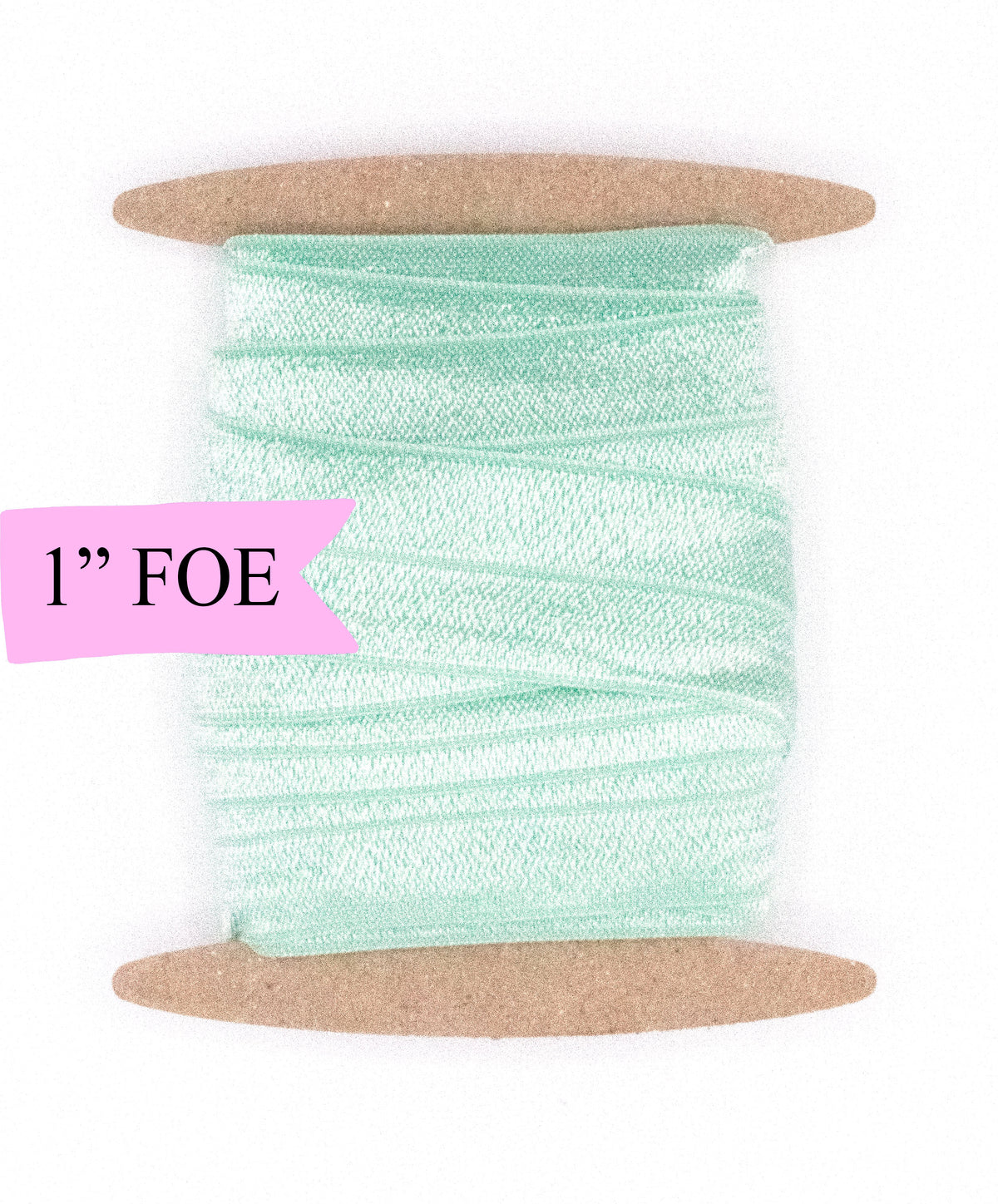 1&quot; Fold Over Elastic Light Aqua Elastic