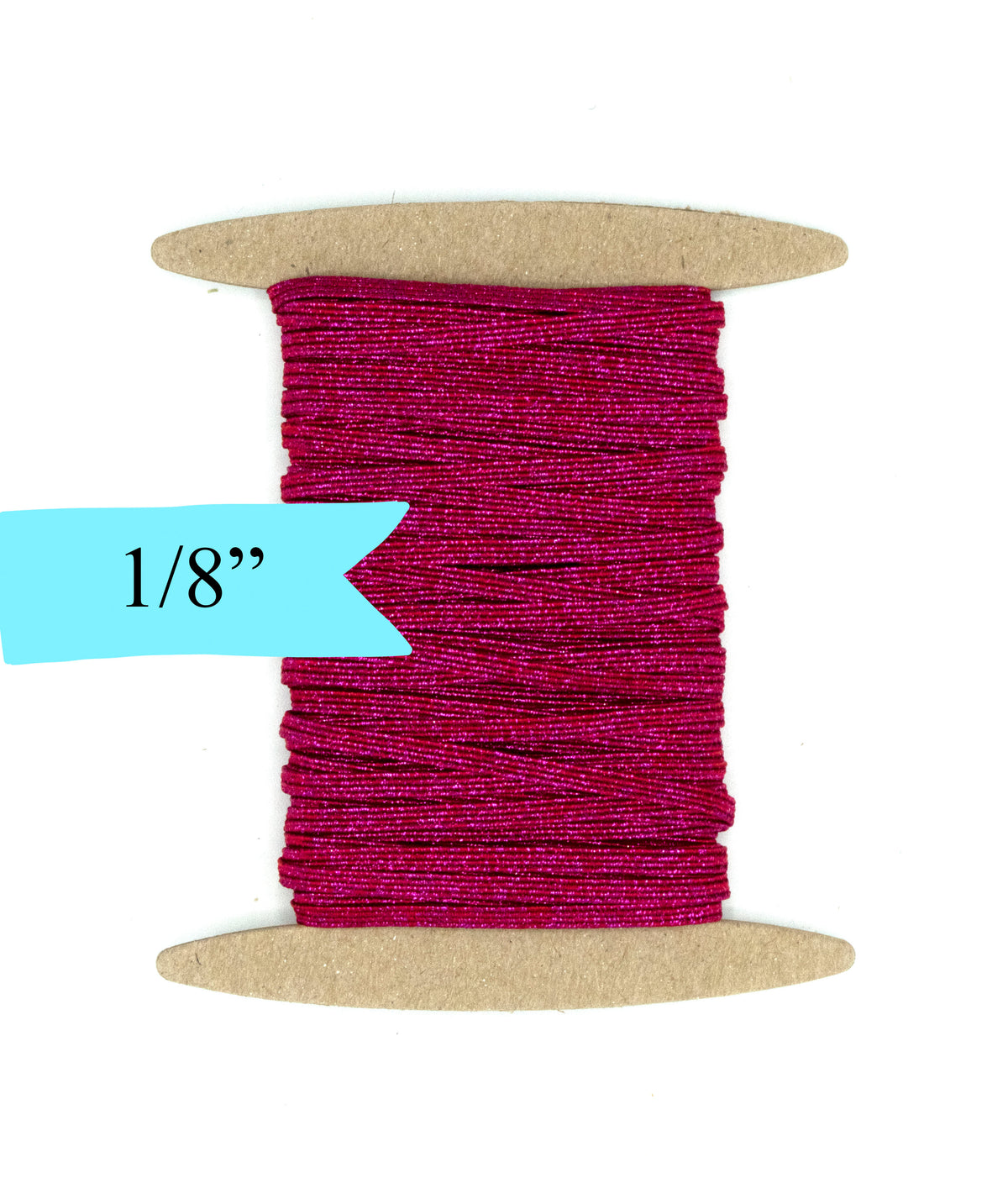 1/8 inch Elastic Metallic Fuchsia Elastic