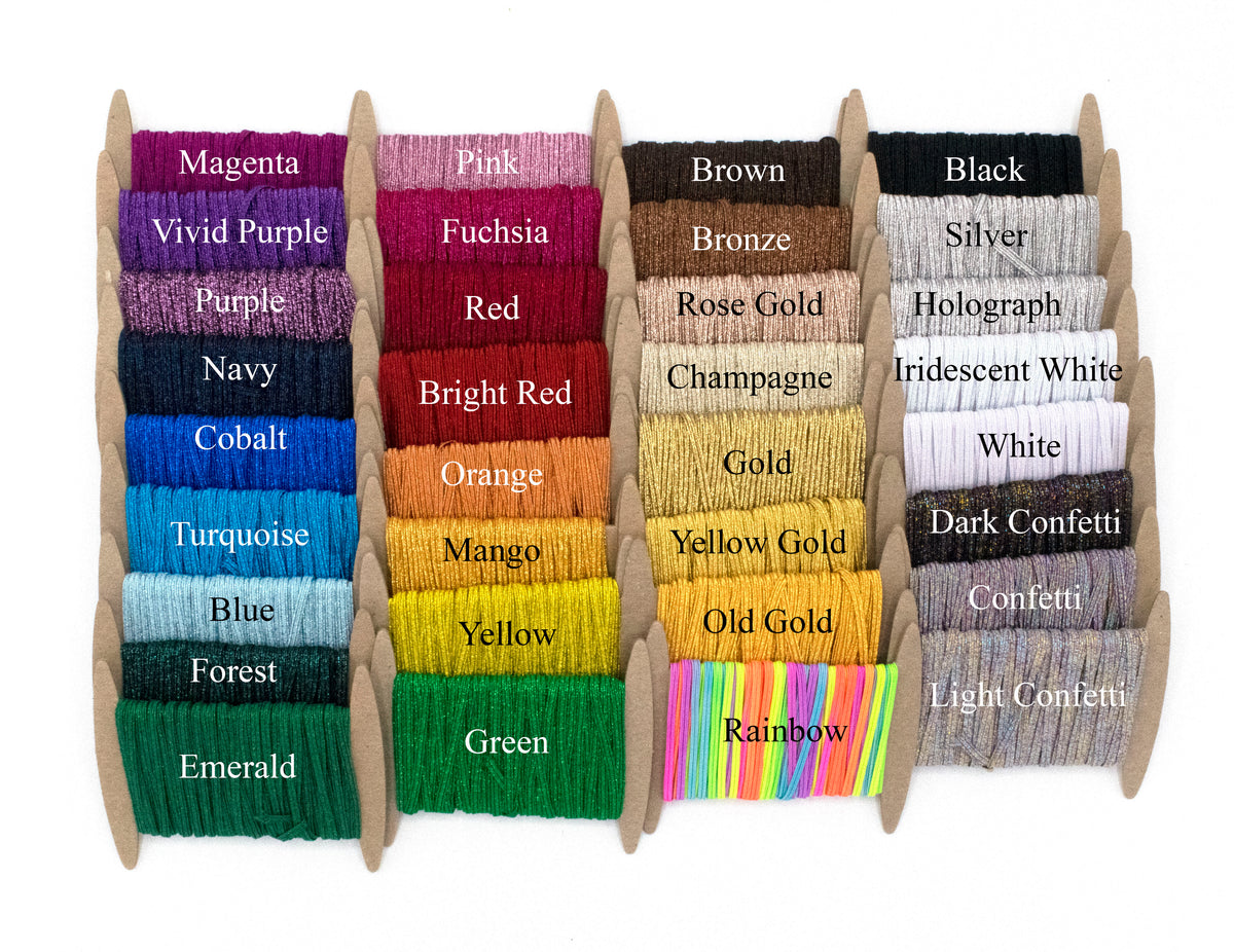 1/8 inch Elastic Metallic Orange Elastic