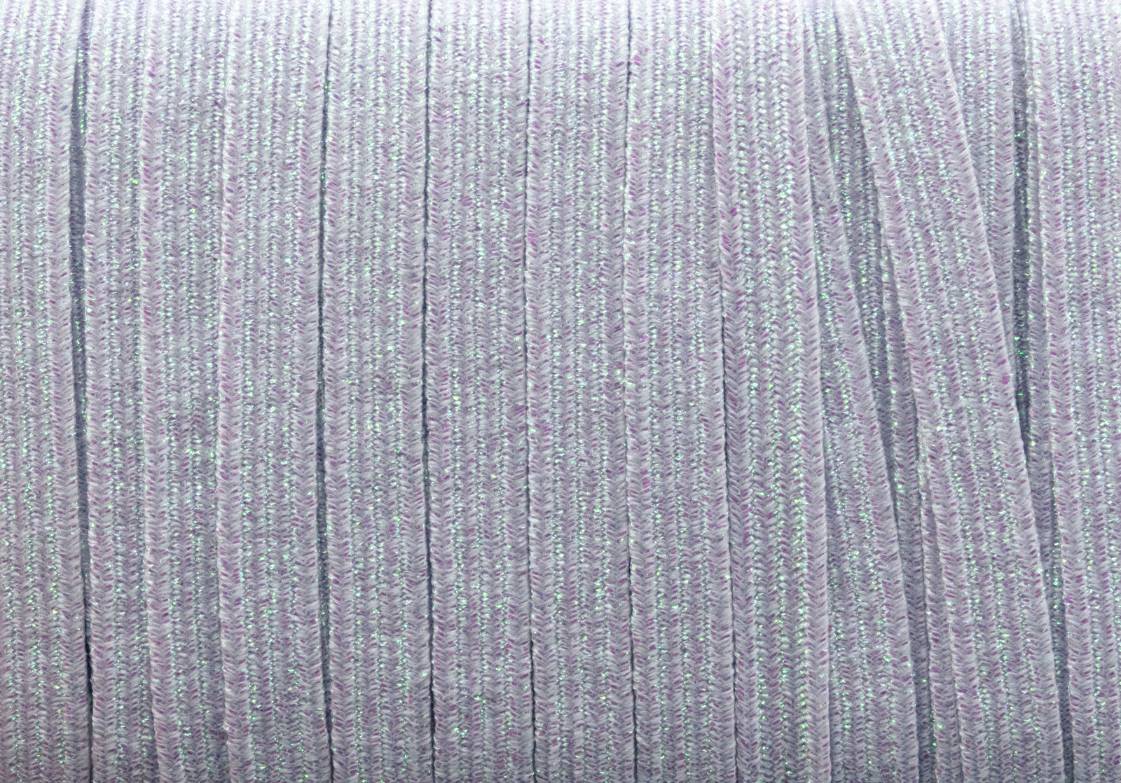 1/4 inch Elastic Metallic Iridescent White Elastic