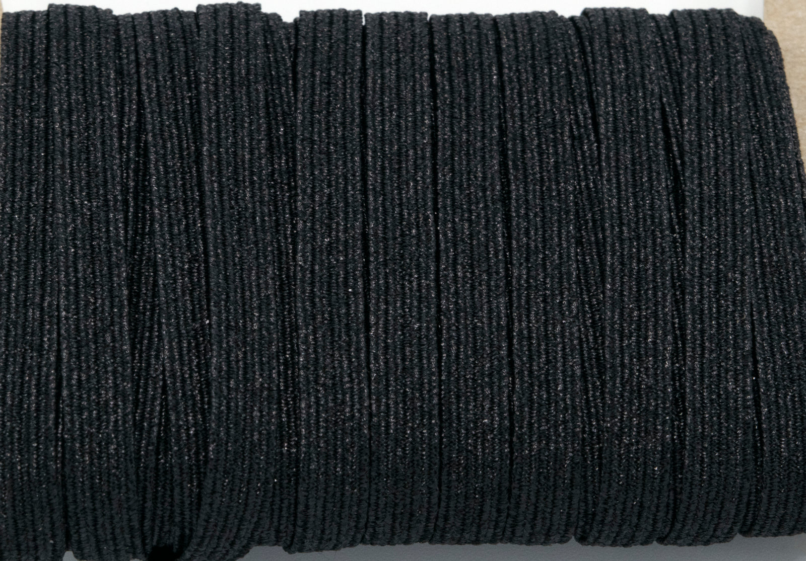 1/4 inch Elastic Metallic Black Elastic