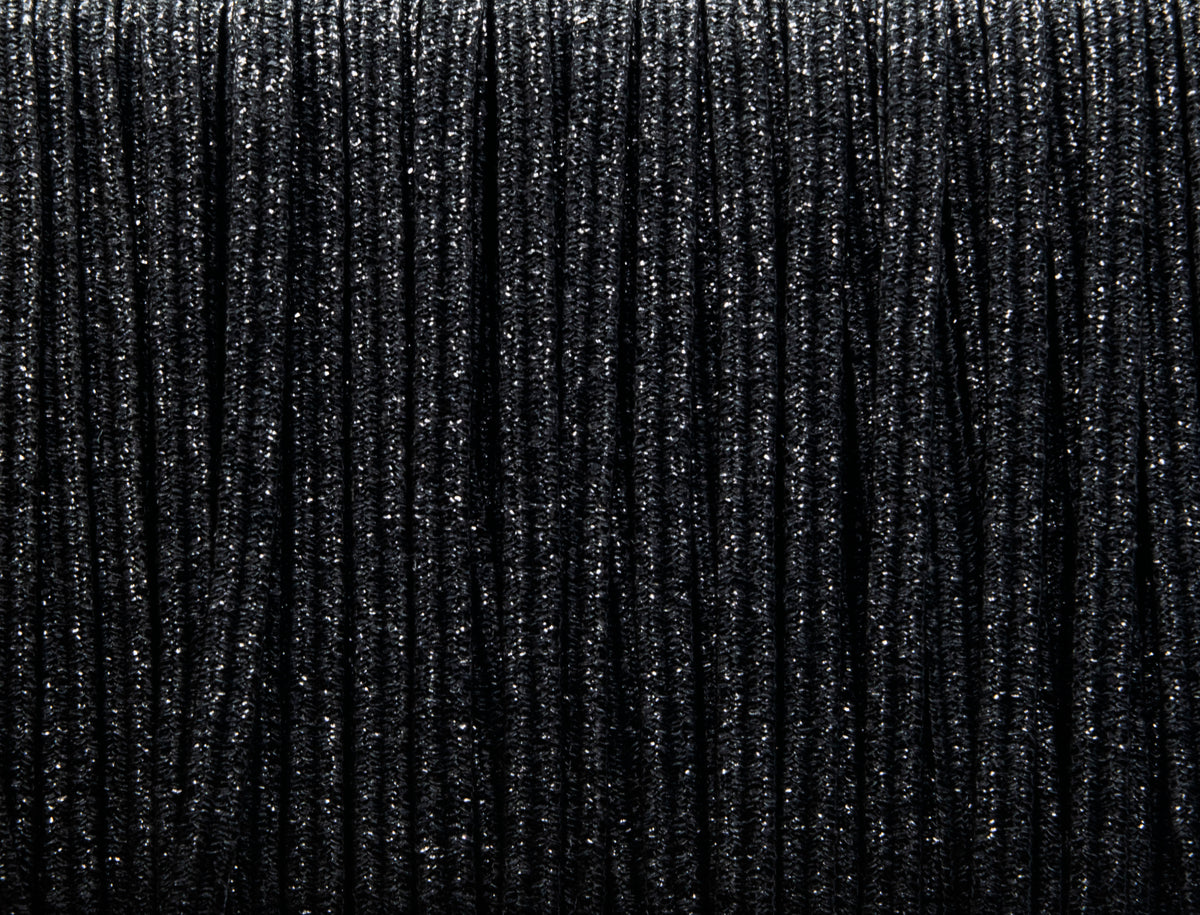 1/8 inch Elastic Metallic Black Elastic