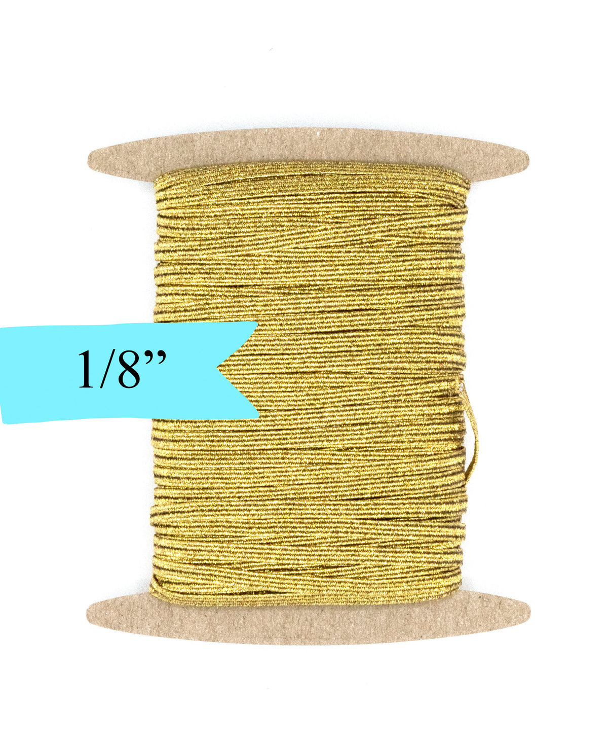 1/8 inch Elastic Metallic Gold Elastic