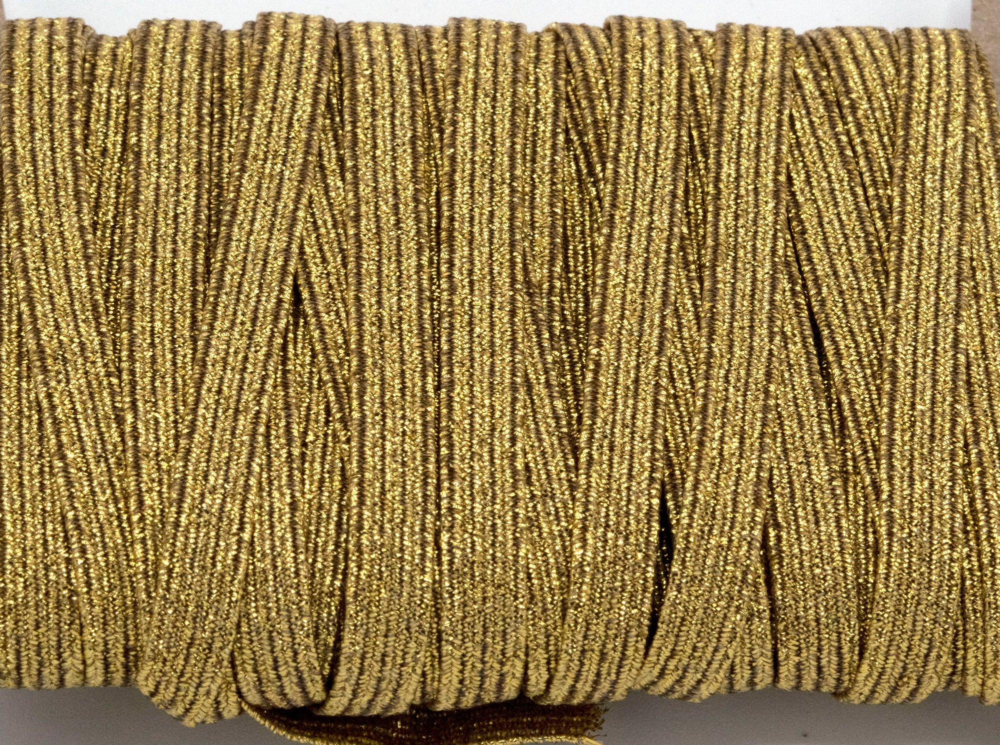 1/4 inch Elastic Metallic Gold Elastic