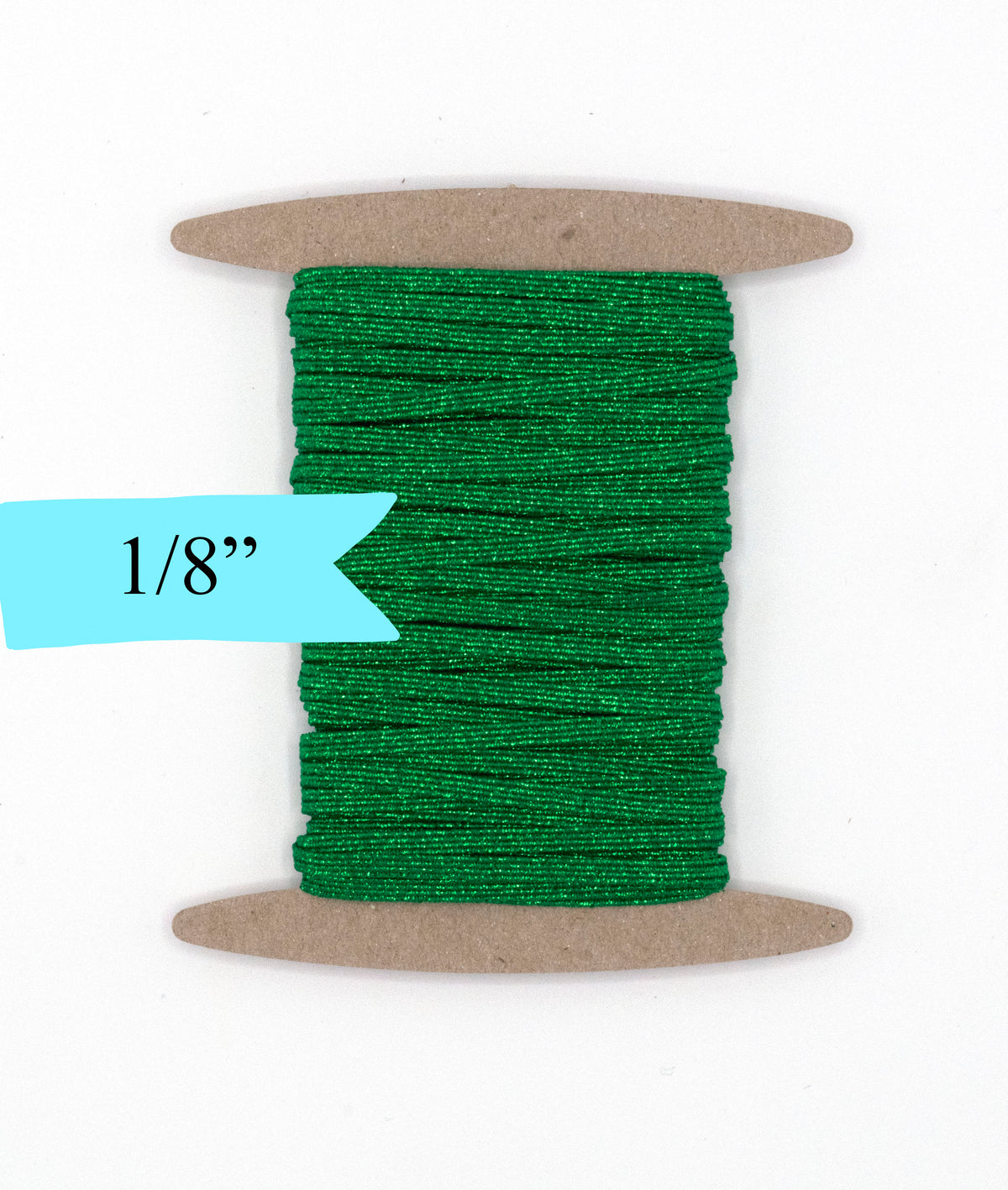 1/8 inch Elastic Metallic Green Elastic