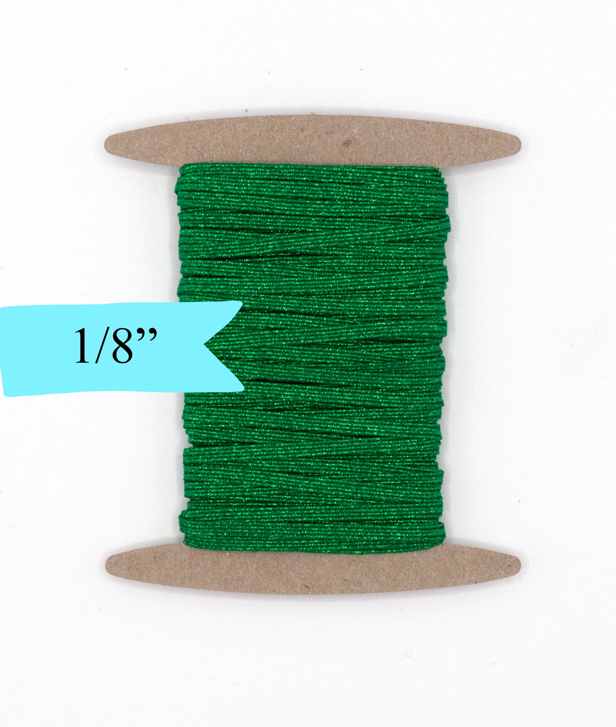 1/8 inch Elastic Metallic Green Elastic