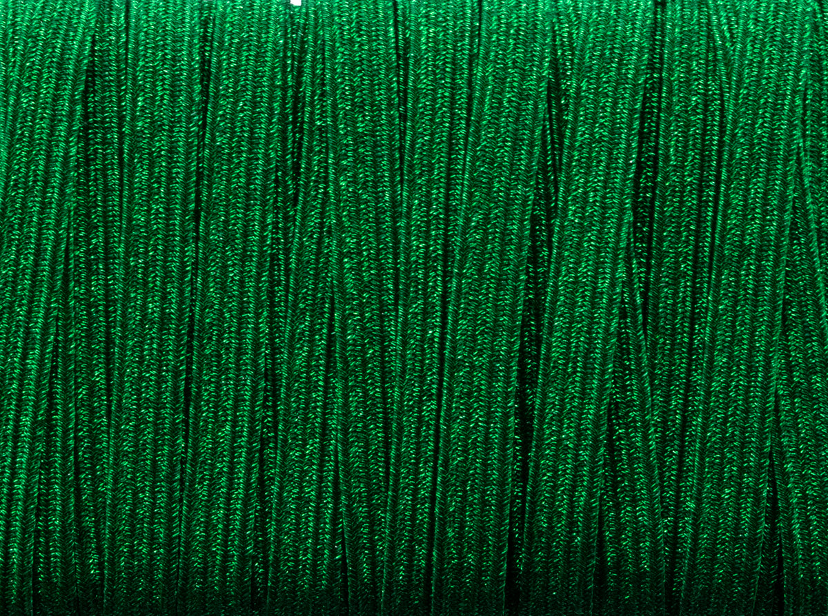 1/4 inch Elastic Metallic Green Elastic