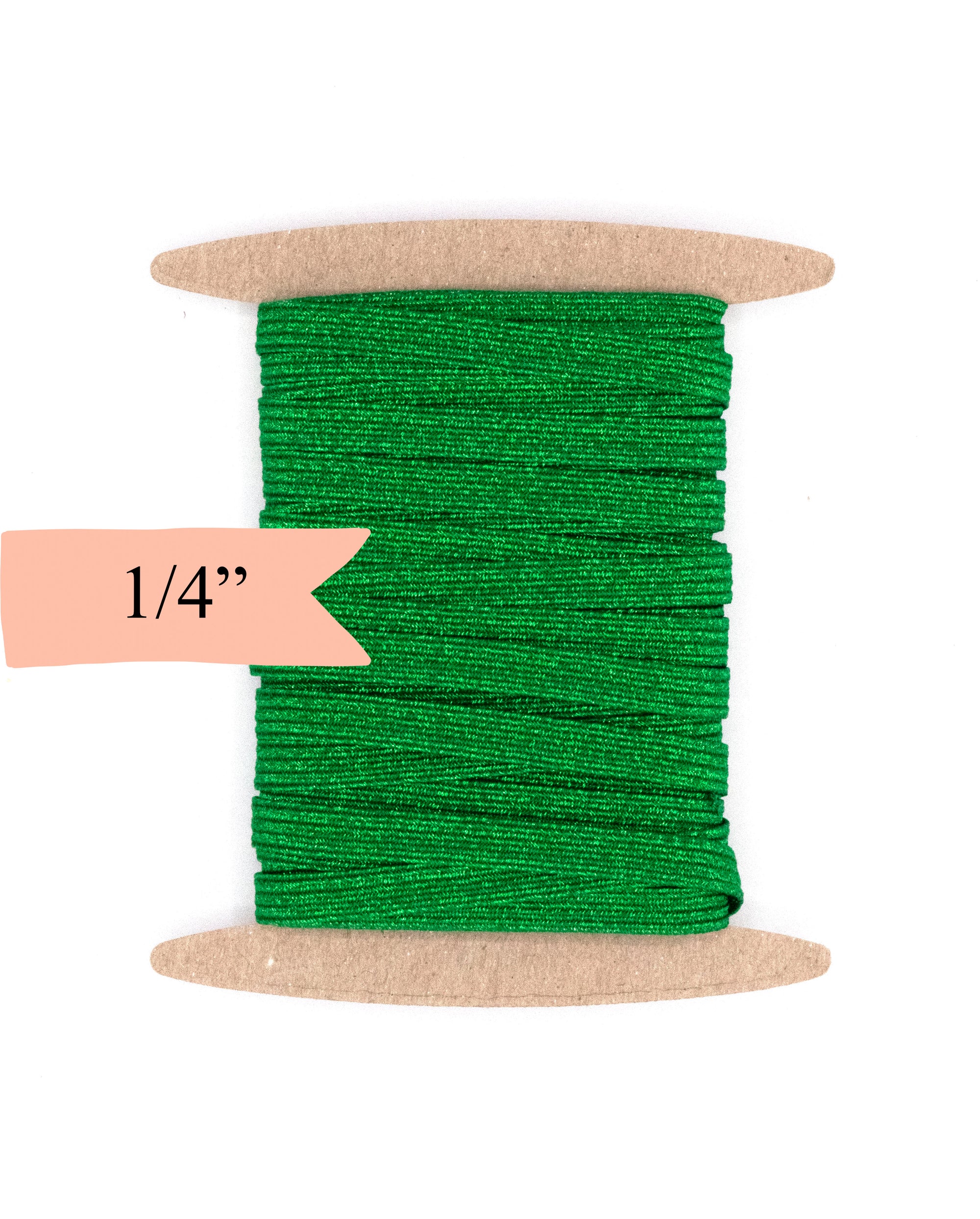 1/4 inch Elastic Metallic Green Elastic