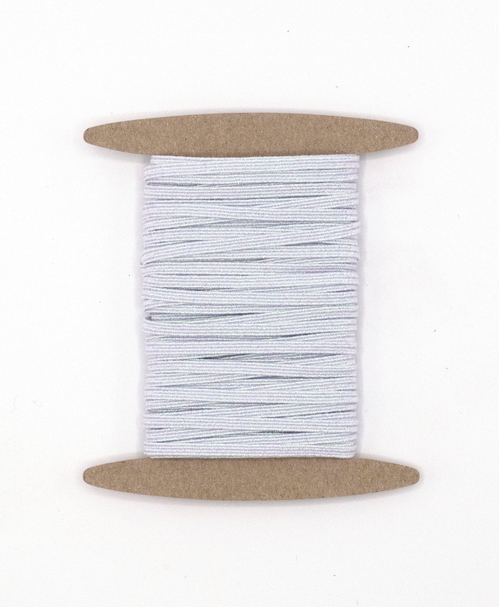 1/8 inch Elastic Metallic Iridescent White Elastic