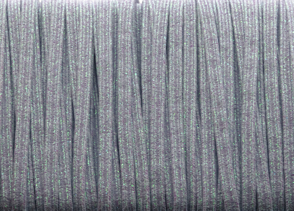 1/8 inch Elastic Metallic Iridescent White Elastic