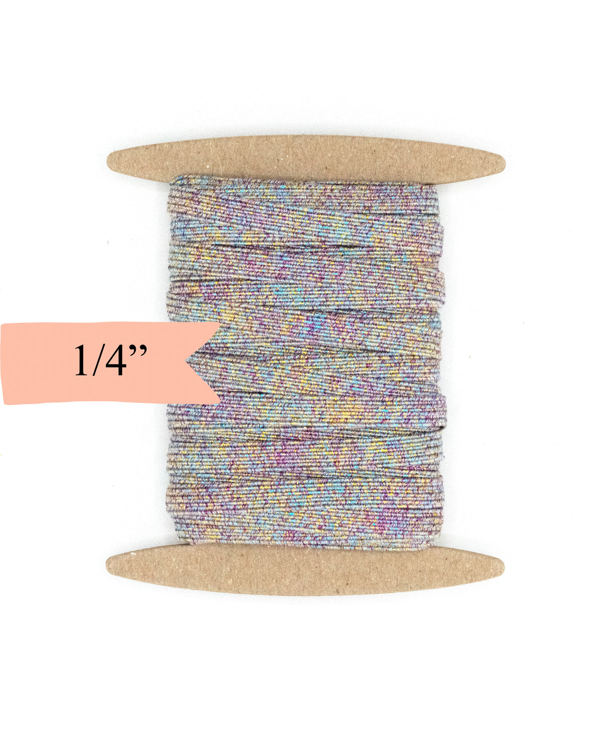 1/4 inch Elastic Metallic Light Confetti Elastic