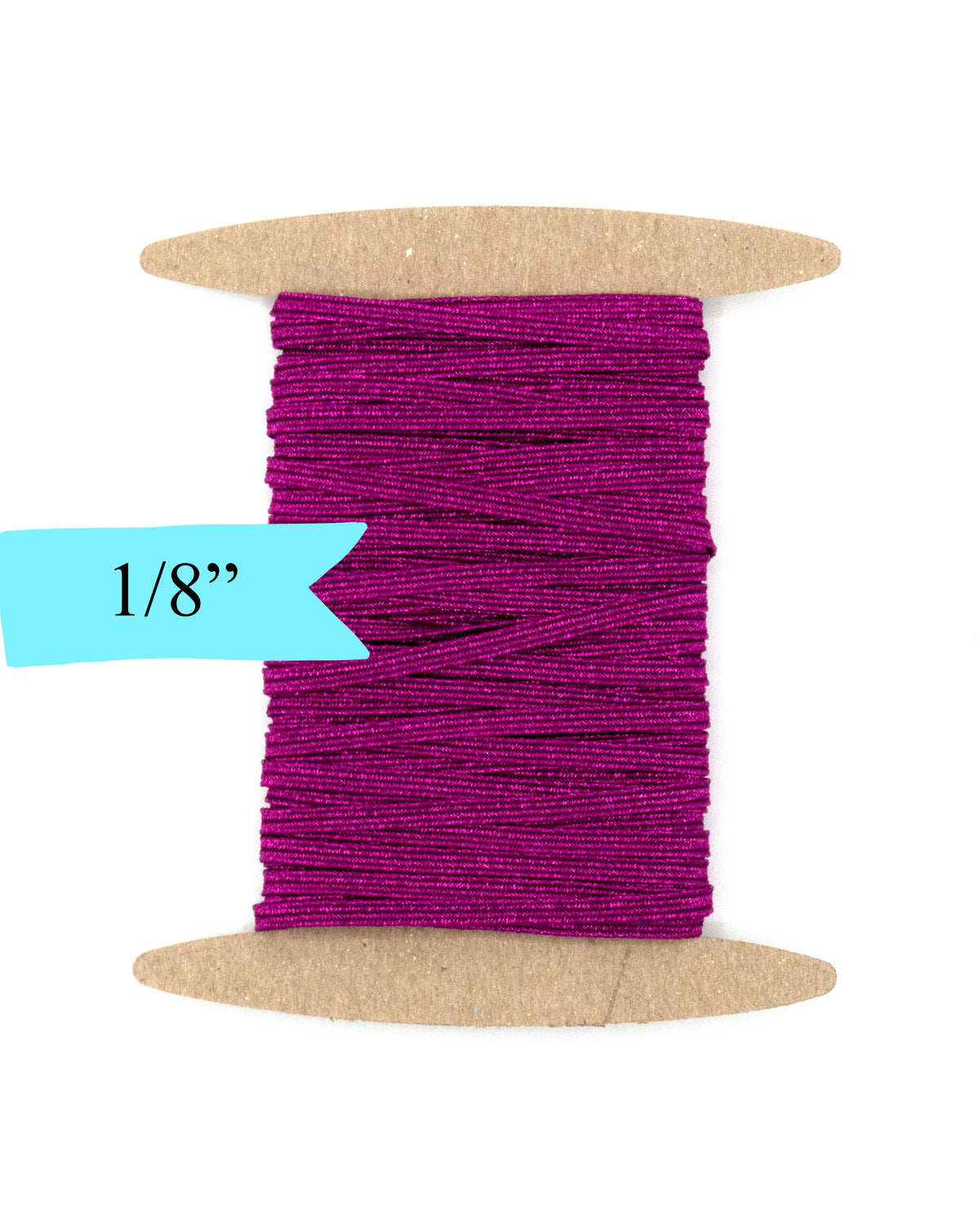 1/8 inch Elastic Metallic Magenta Elastic