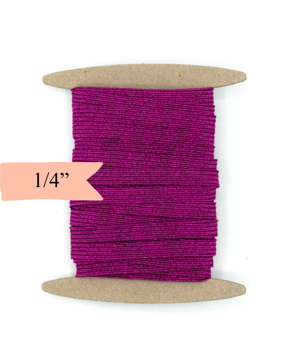 1/4 inch Elastic Metallic Magenta Elastic