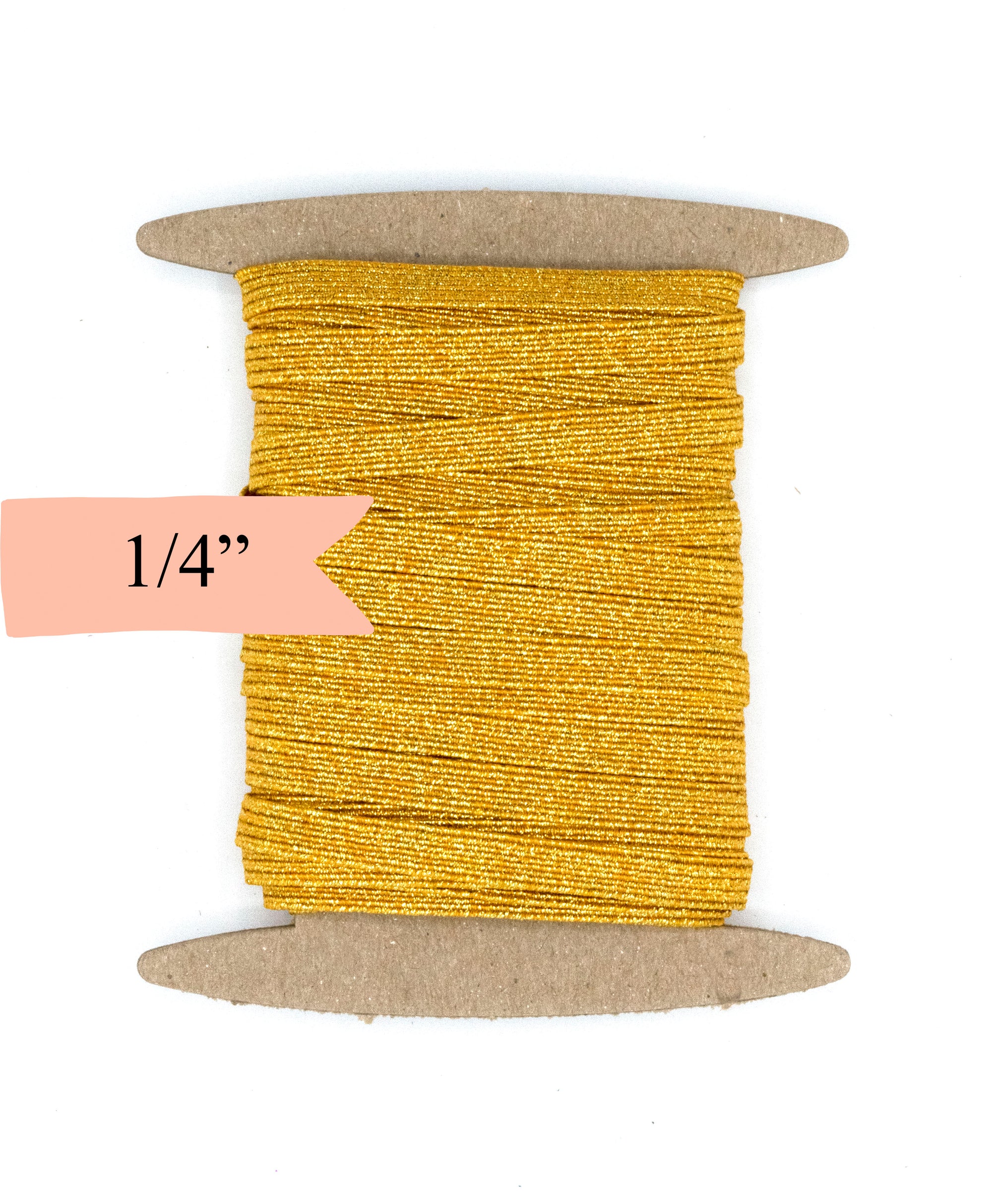 1/4 inch Elastic Metallic Mango Elastic