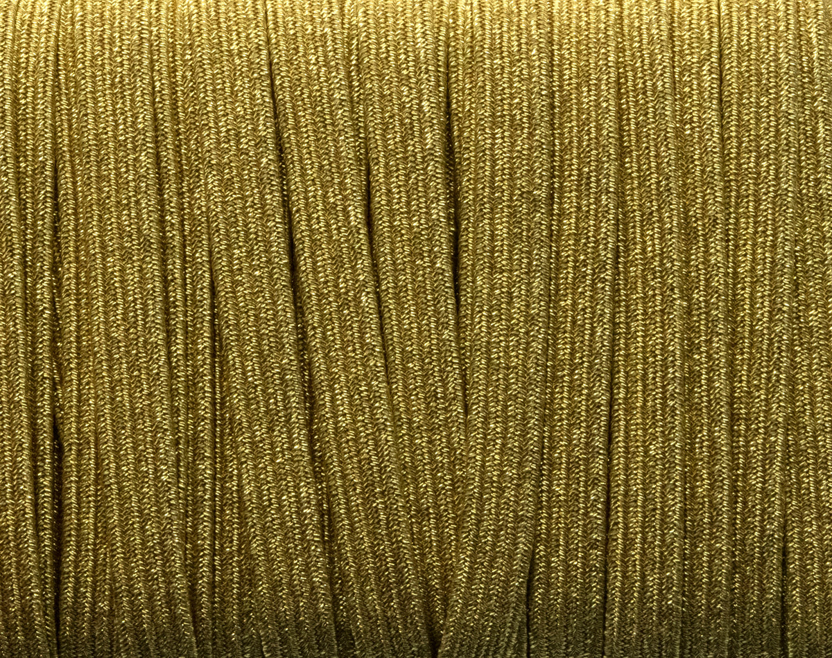 1/4 inch Elastic Metallic Yellow Gold Elastic