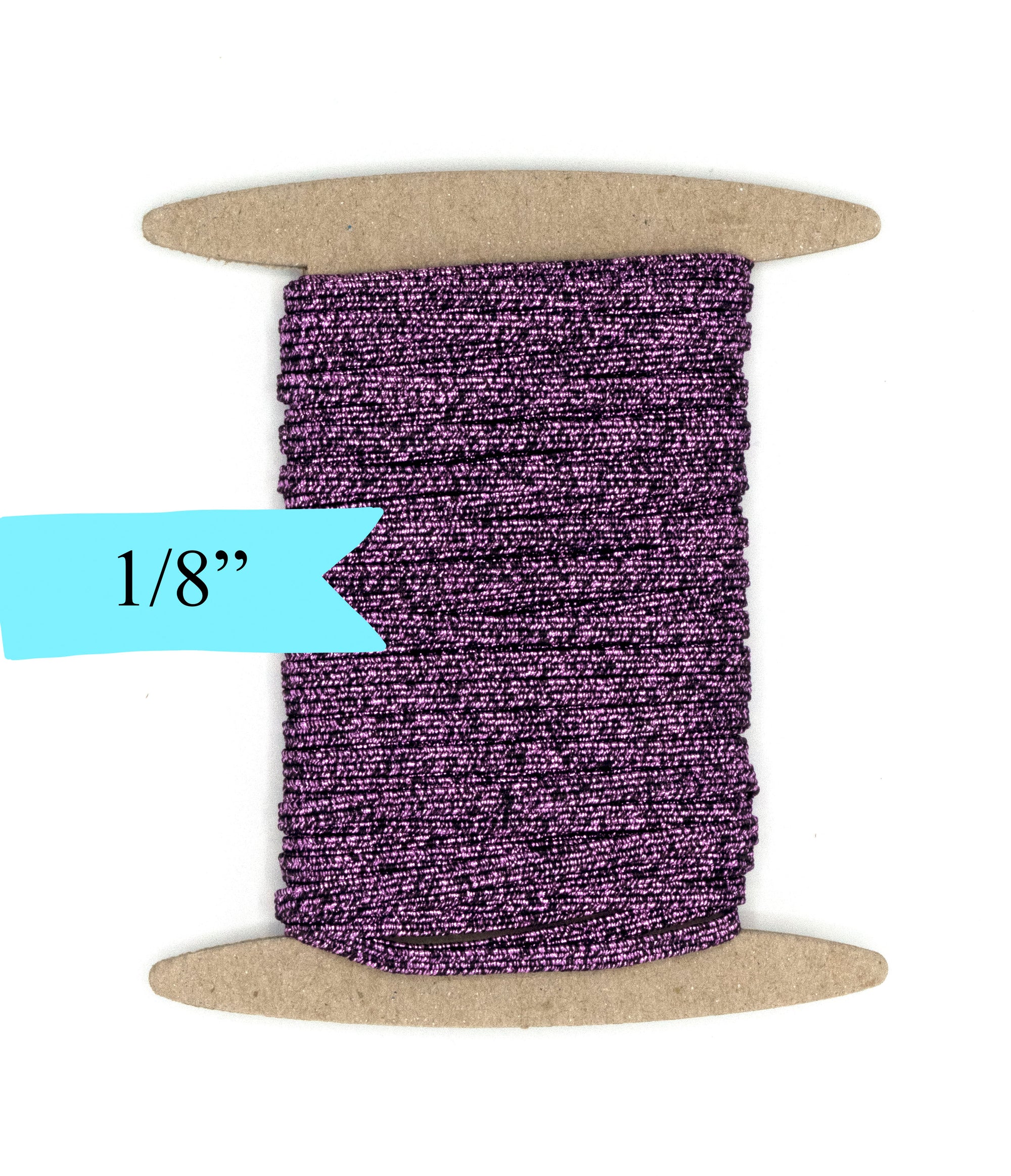 1/8 inch Elastic Metallic Purple Elastic