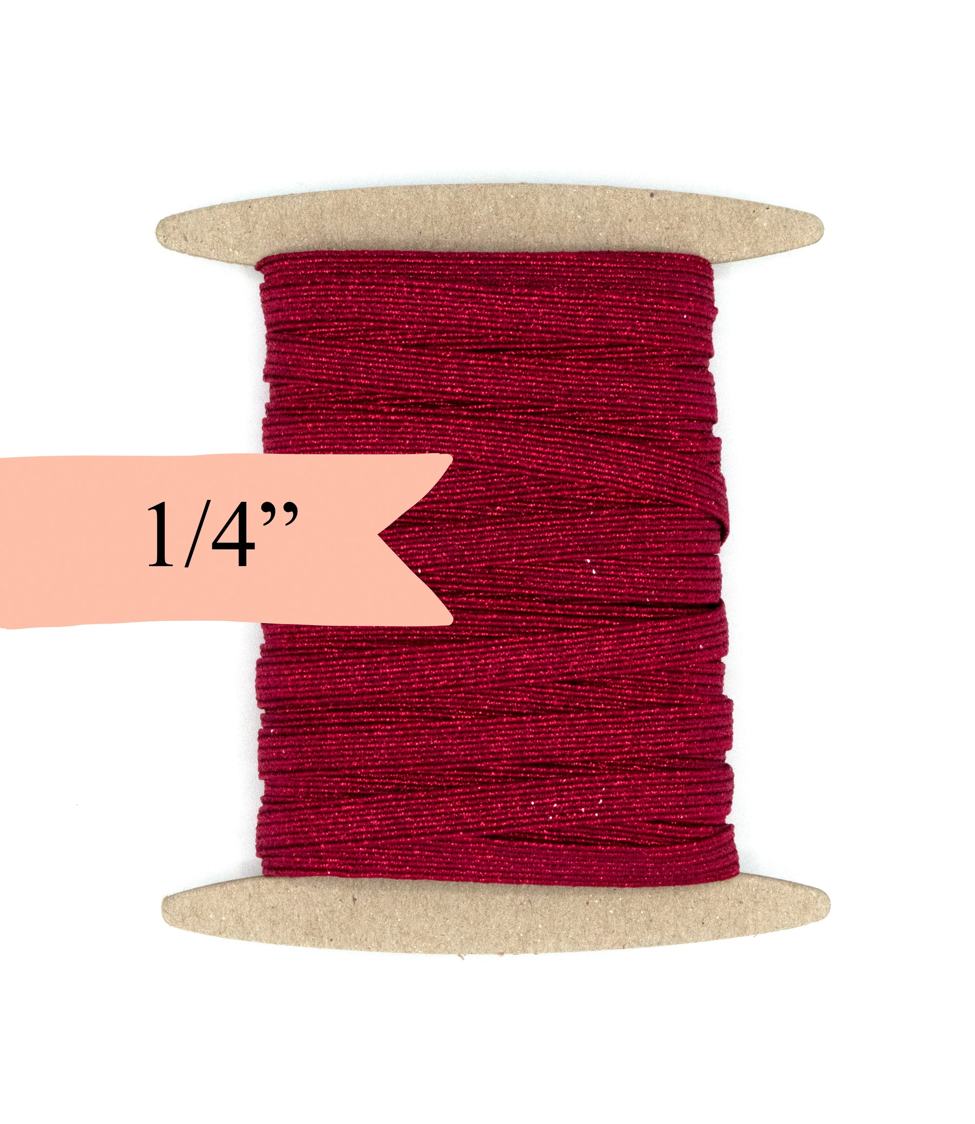 1/4 inch Elastic Metallic Red Elastic