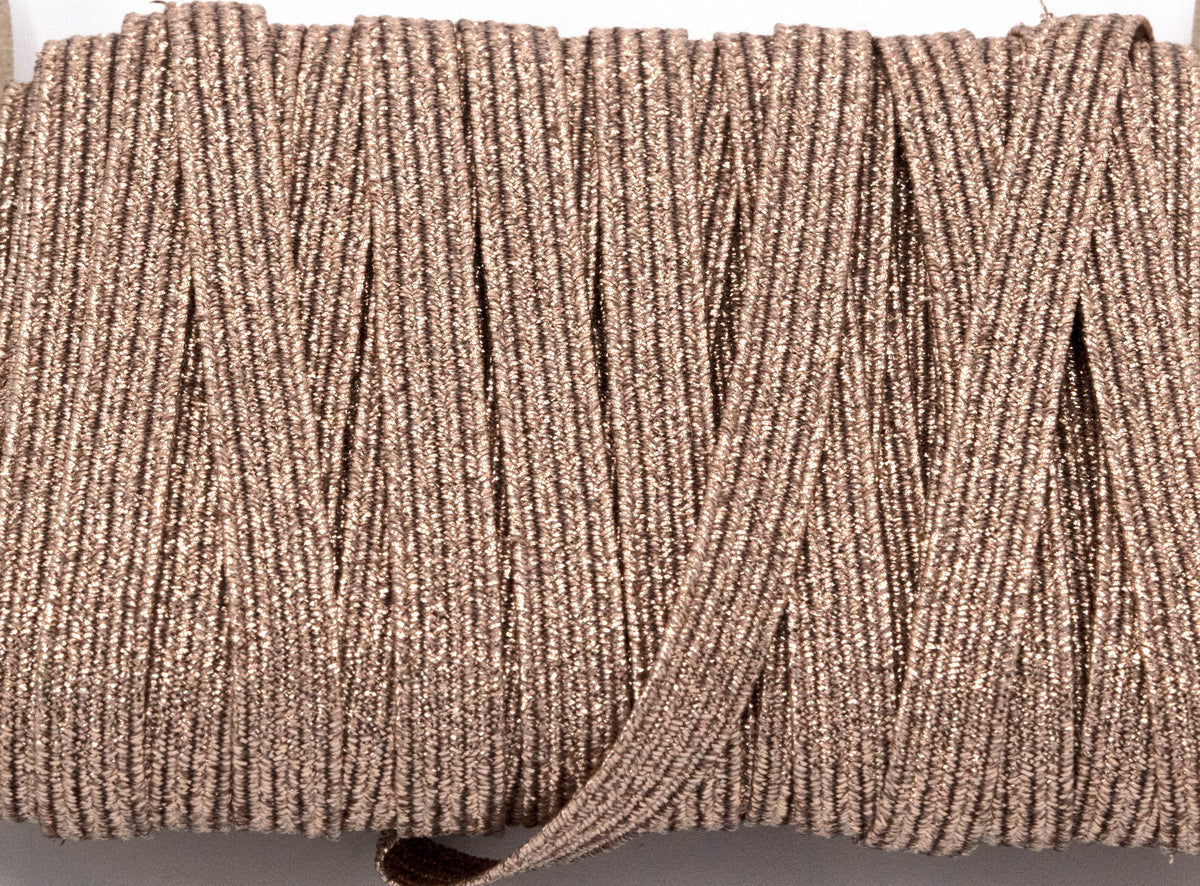 1/4 inch Elastic Metallic Rose Gold Elastic