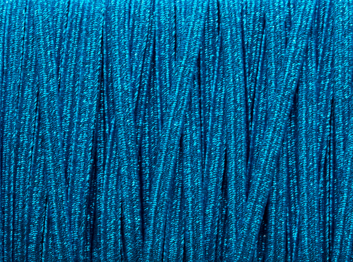 1/8 inch Elastic Metallic Turquoise Elastic