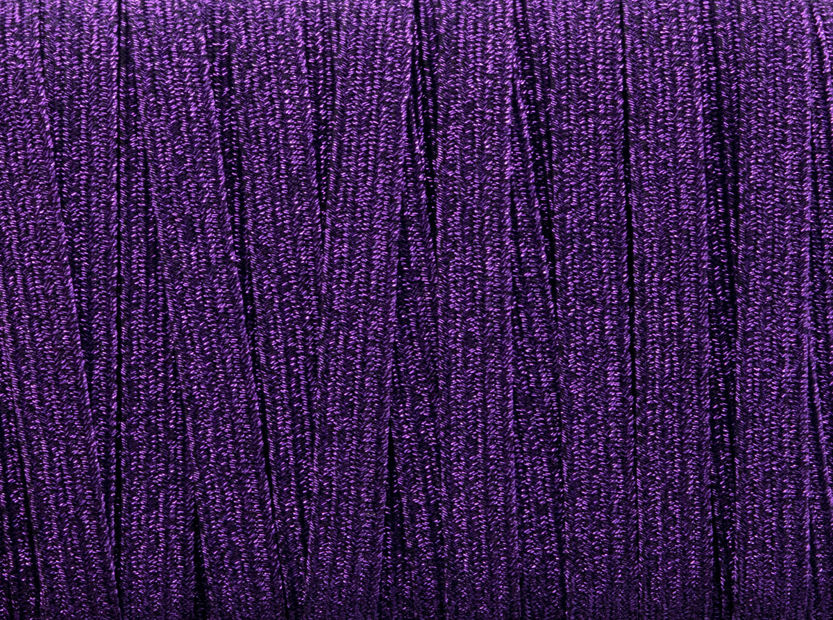1/4 inch Elastic Metallic Vivid Purple Elastic