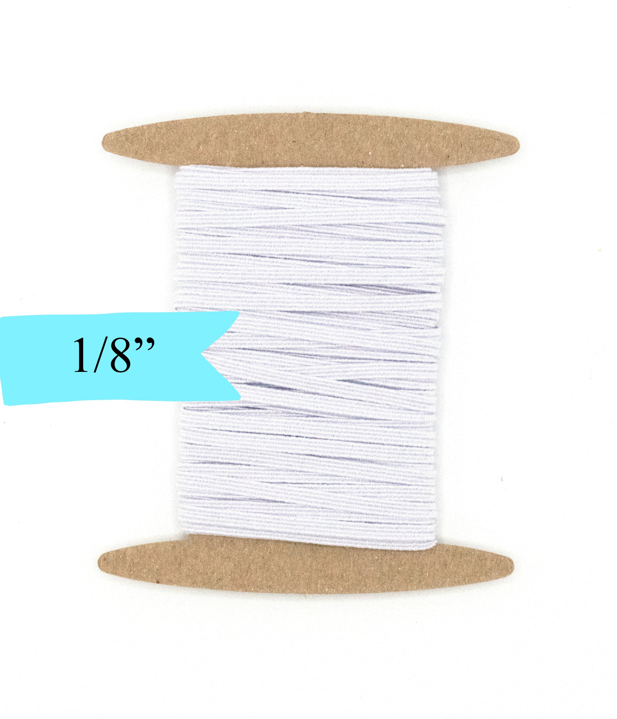 1/8 inch Elastic Metallic White Elastic