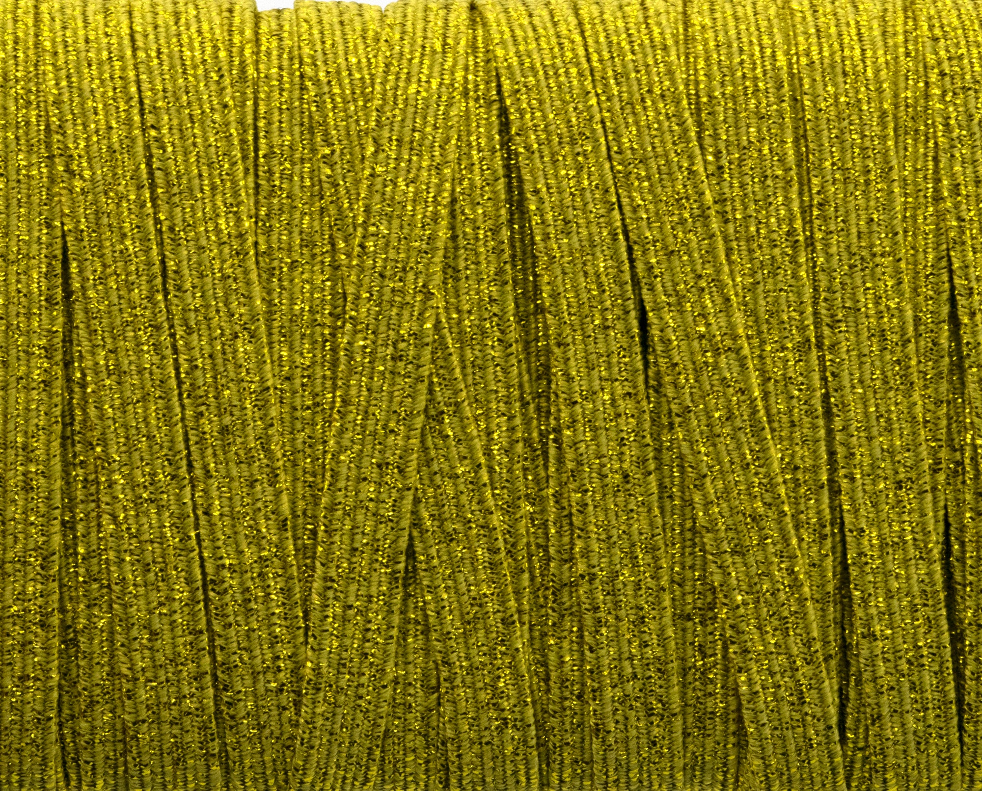 1/4 inch Elastic Metallic Yellow Elastic