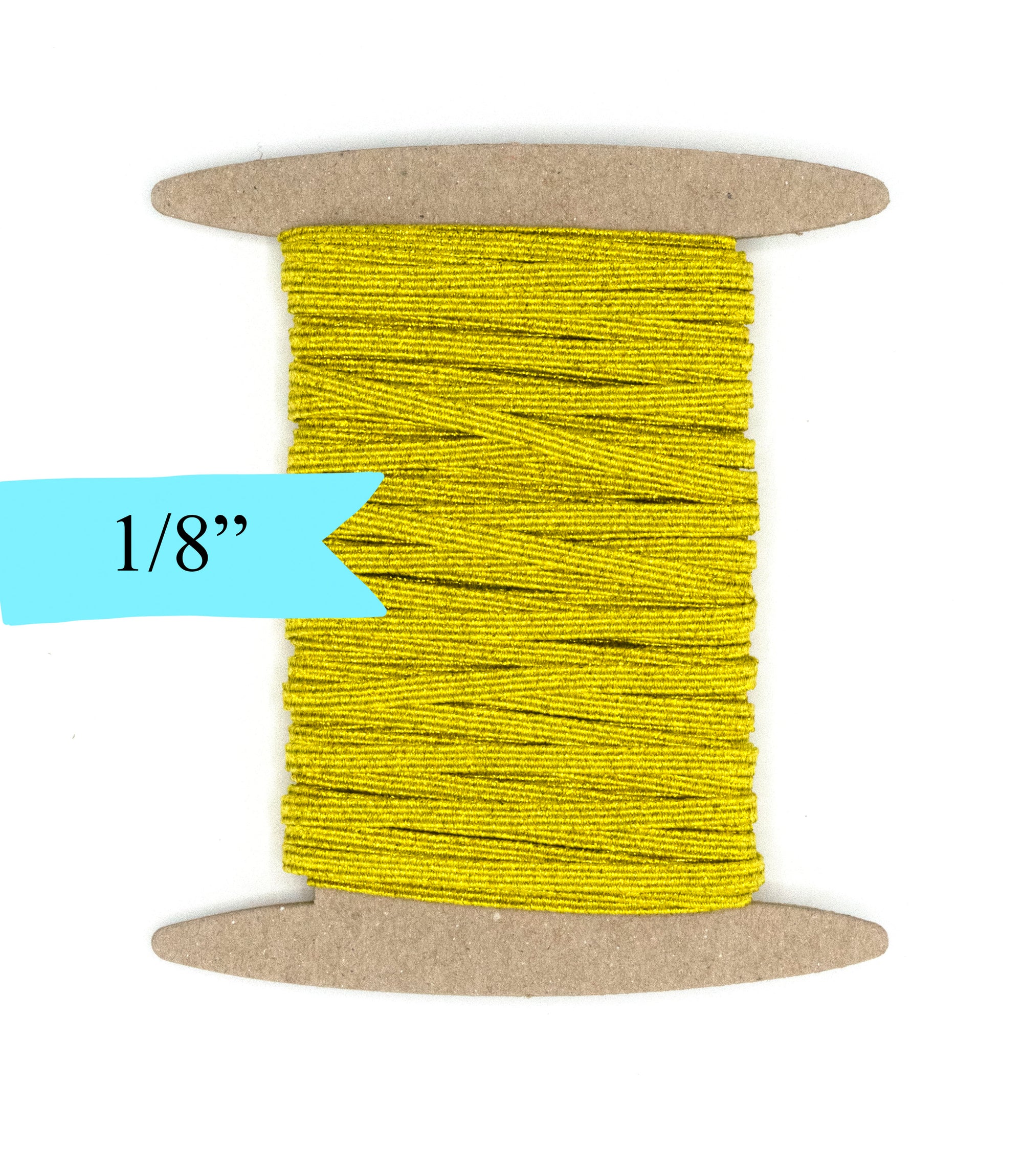 1/8 inch Elastic Metallic Yellow Elastic