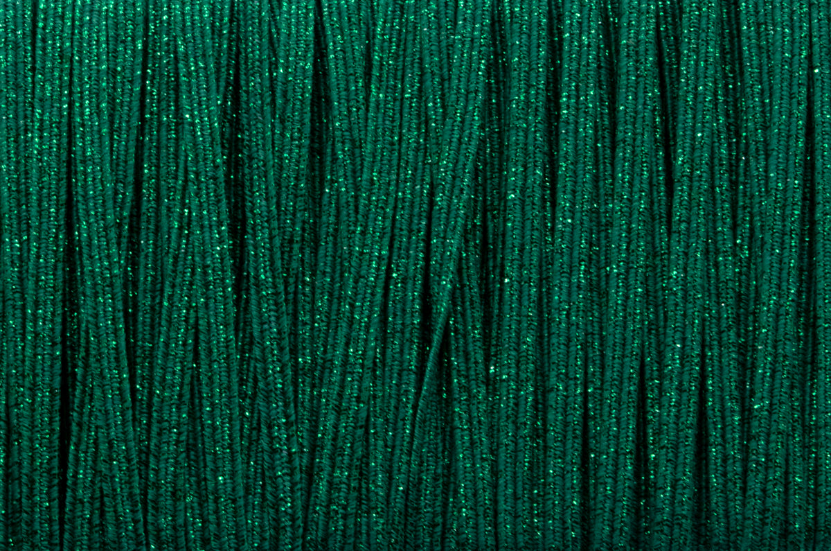 1/8 inch Elastic Metallic Emerald Elastic