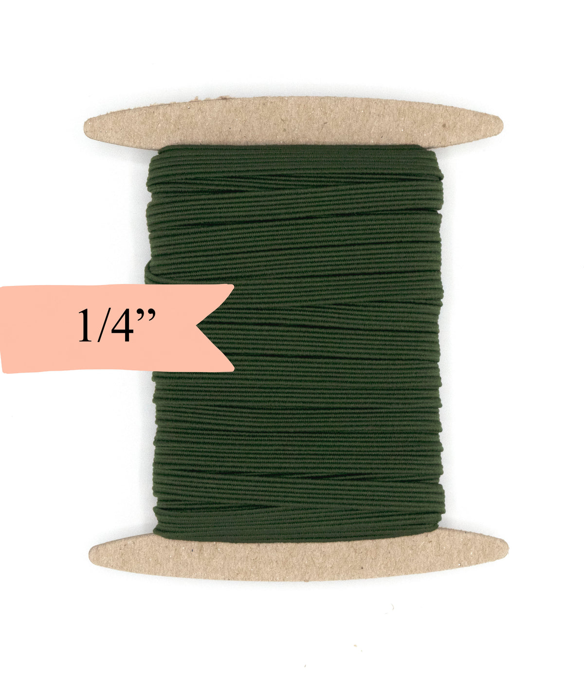 1/4 inch Elastic Moss Green Elastic