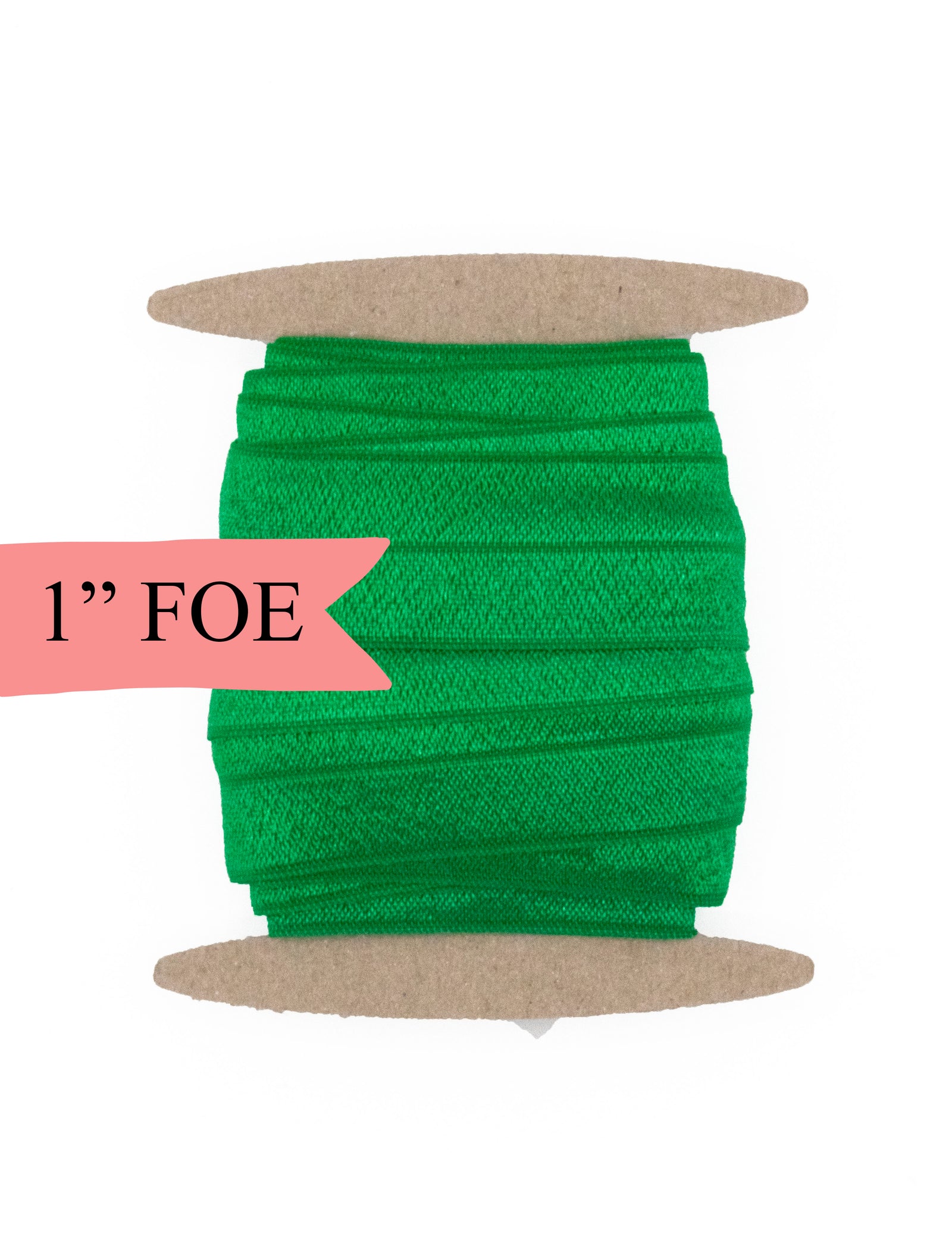 1" Fold Over Elastic Green Elastic