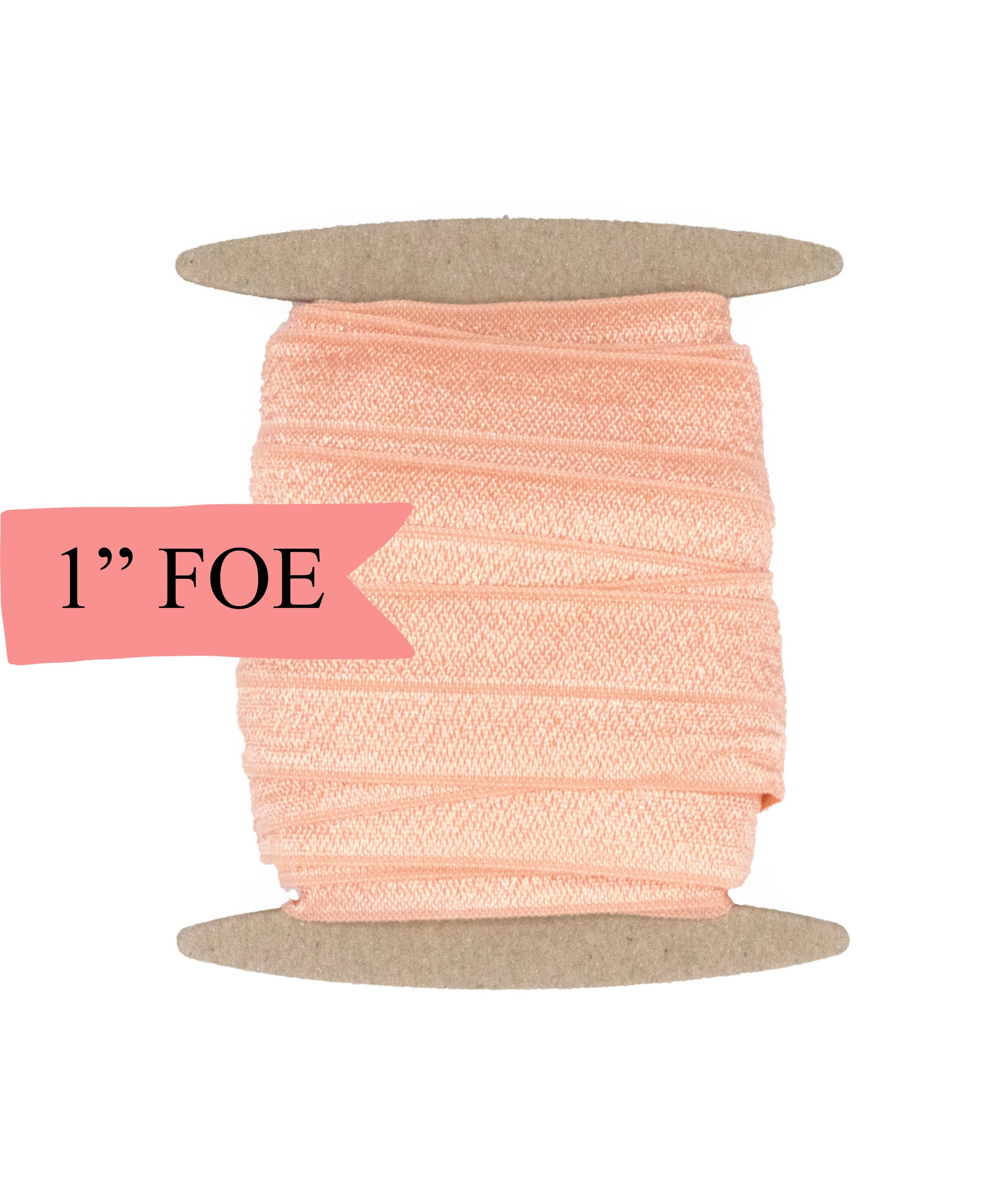 1" Fold Over Elastic Peach Elastic