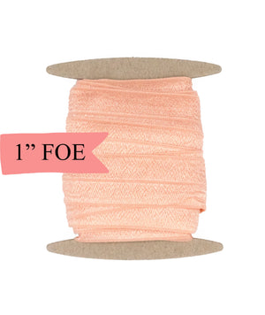 1 Fold Over Elastic Peach Elastic - TinkerCrafts